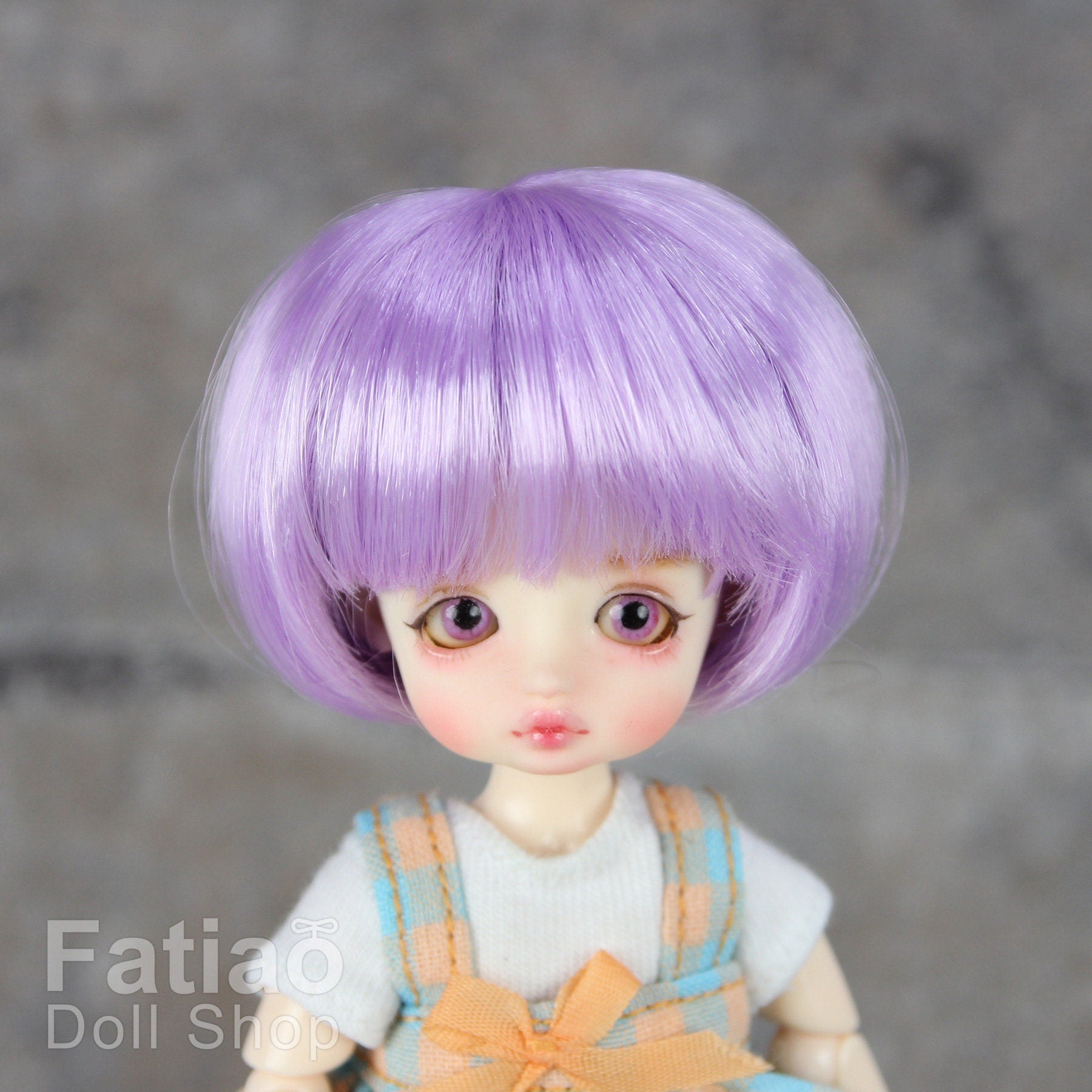 Fatiao - New BJD Dollfie pukipuki BF Pocket 3-4" Doll Wig - Light purple