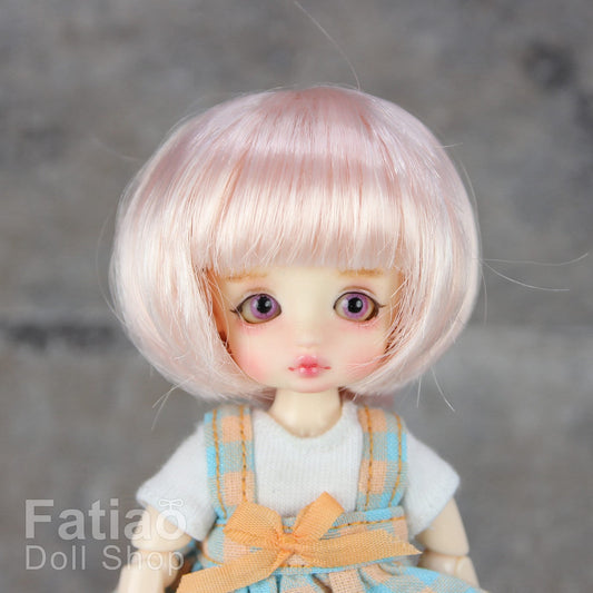 Fatiao - New BJD Dollfie pukipuki BF Pocket 3-4" Doll Wig - Light Pink