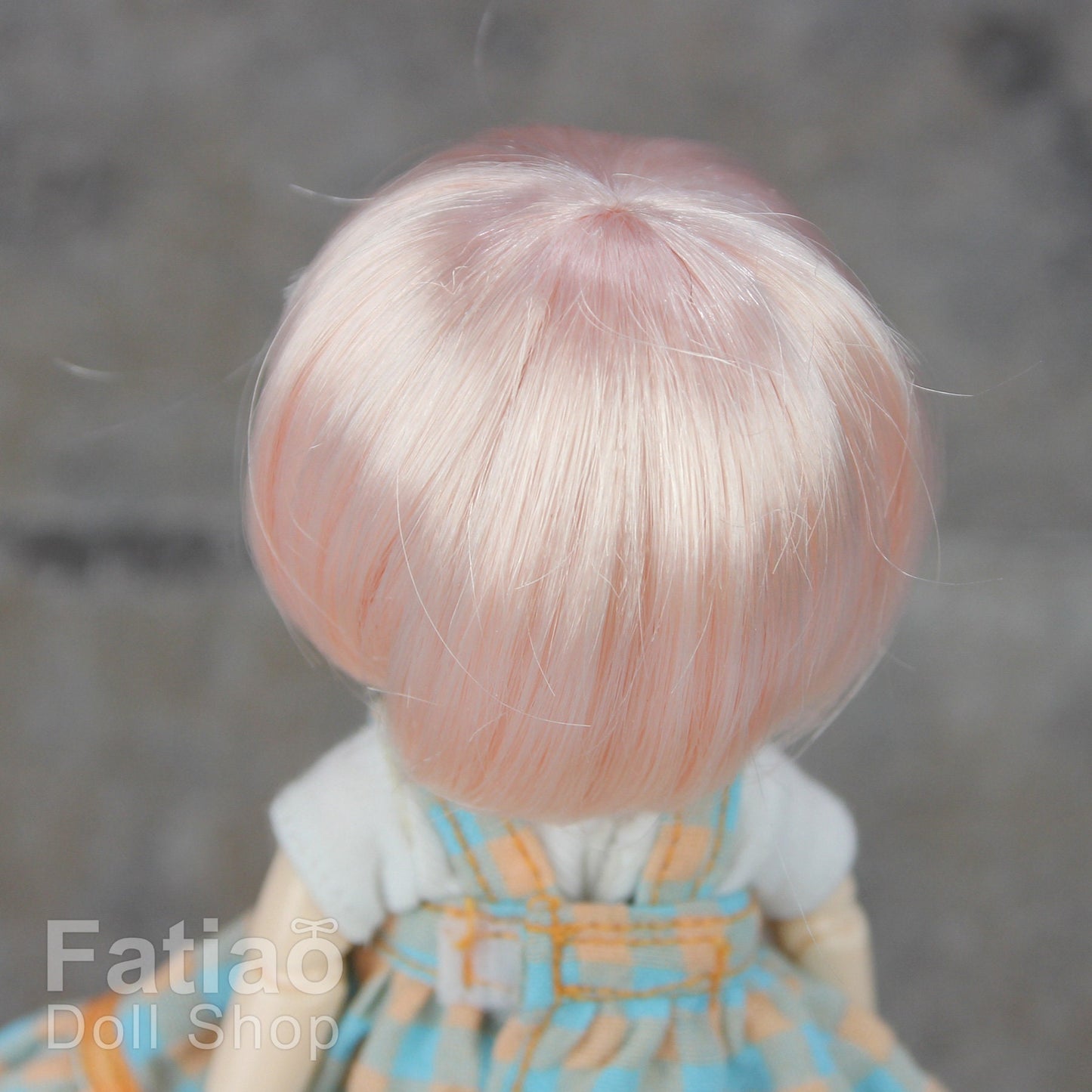 Fatiao - New BJD Dollfie pukipuki BF Pocket 3-4" Doll Wig - Light Pink