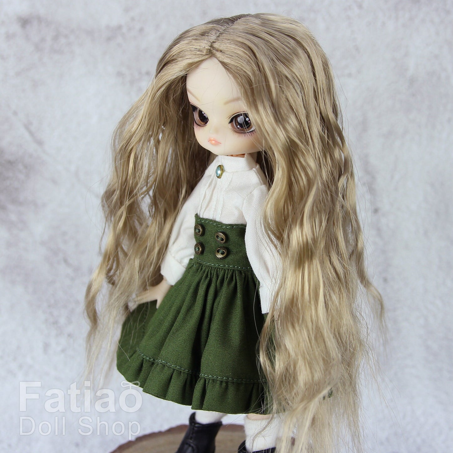 Fatiao - New Dollfie nendoroid Little Pullip & Dal BJD Dolls Wig - size 4-5" - Baby Brown
