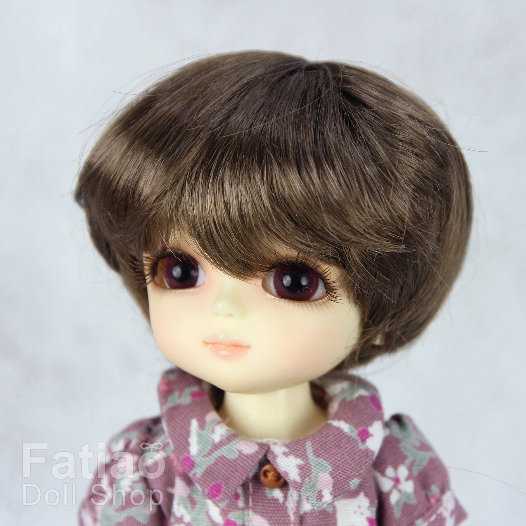 Fatiao - Dollfie Lati Yellow Pukifee Luts Tiny 5-6" BJD Doll Wig - umber