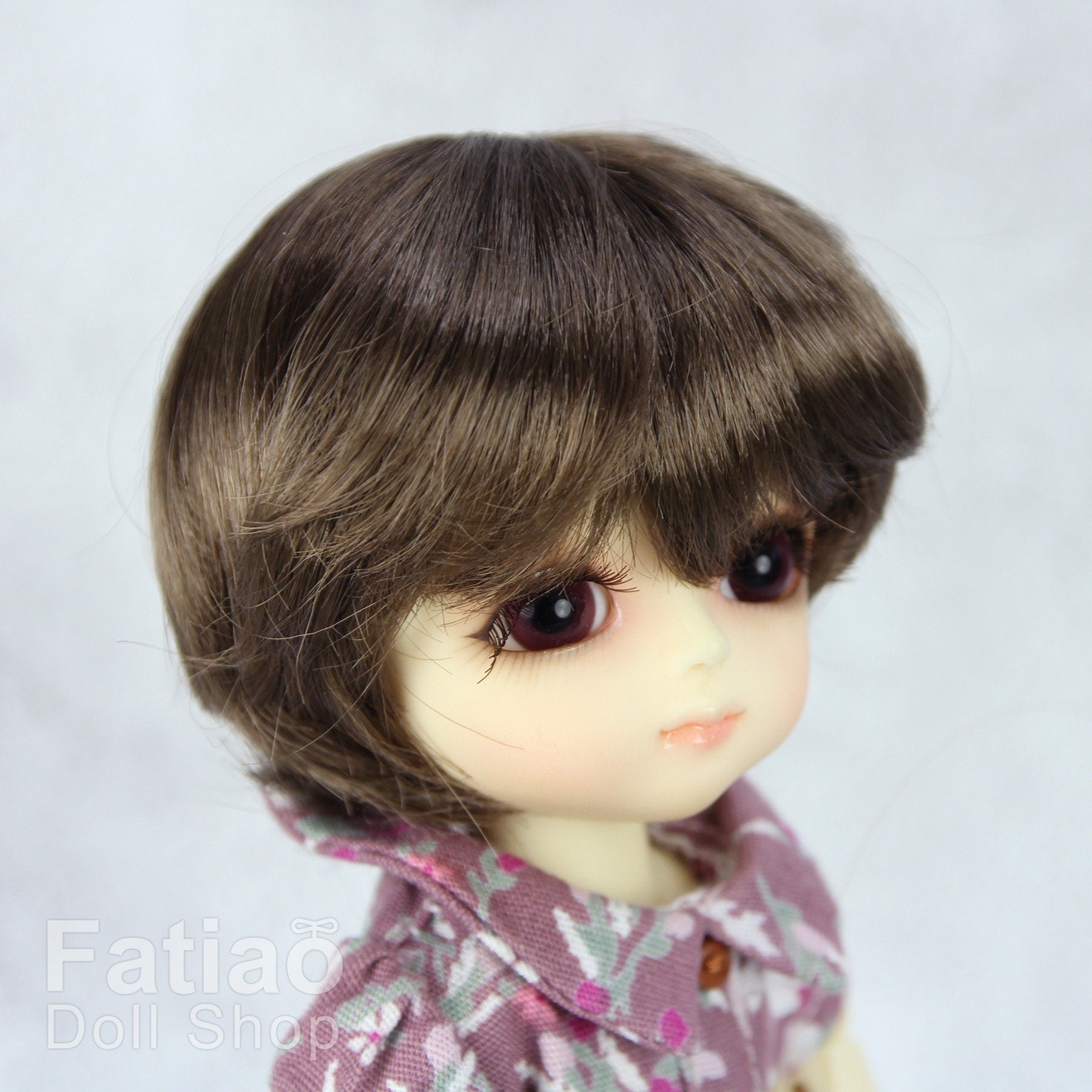 Fatiao - Dollfie Lati Yellow Pukifee Luts Tiny 5-6" BJD Doll Wig - umber