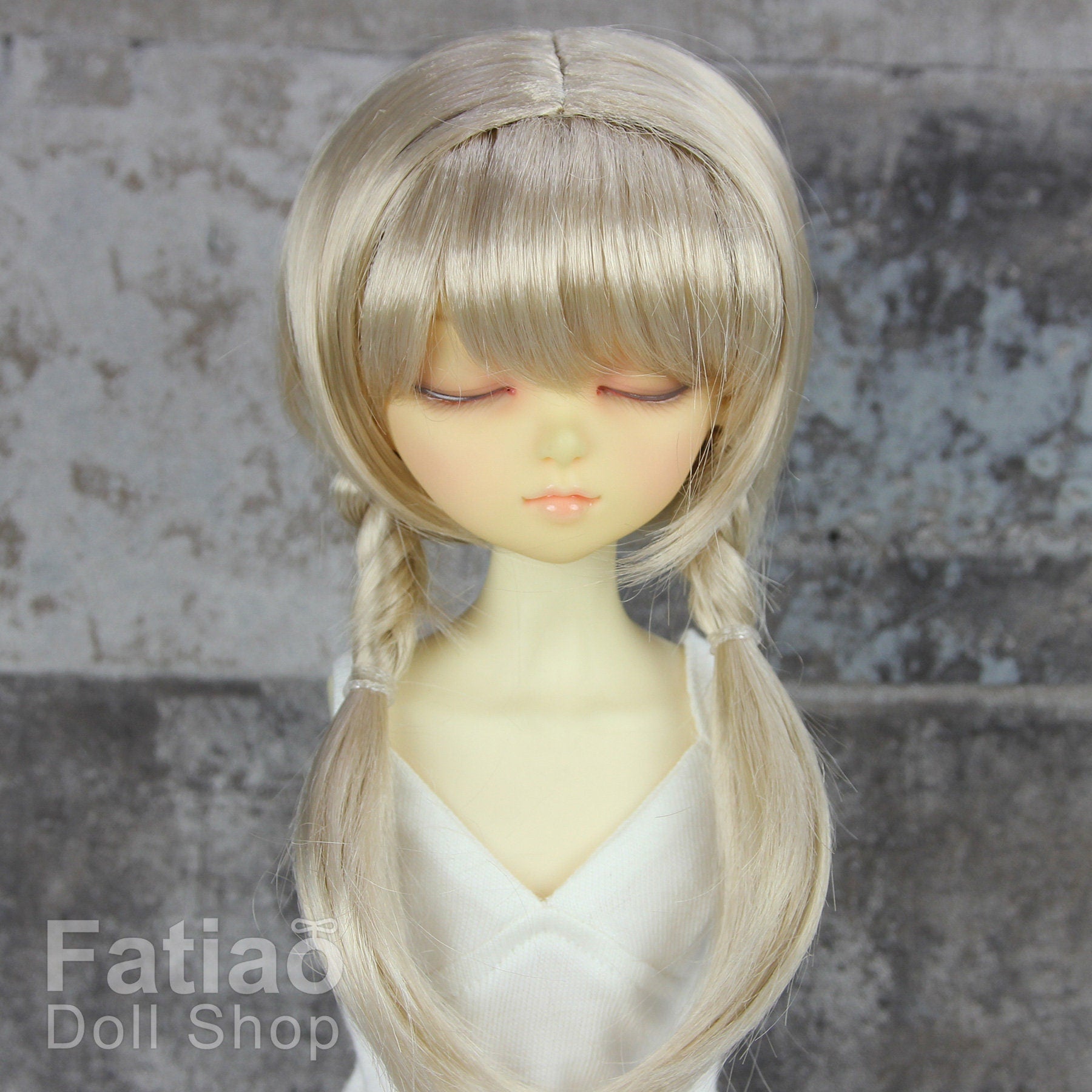 Fatiao - New Dollfie MSD Kaye Wiggs little darling doll 1/4 BJD Size 7-8 inch Dolls Wig - Linen Gold