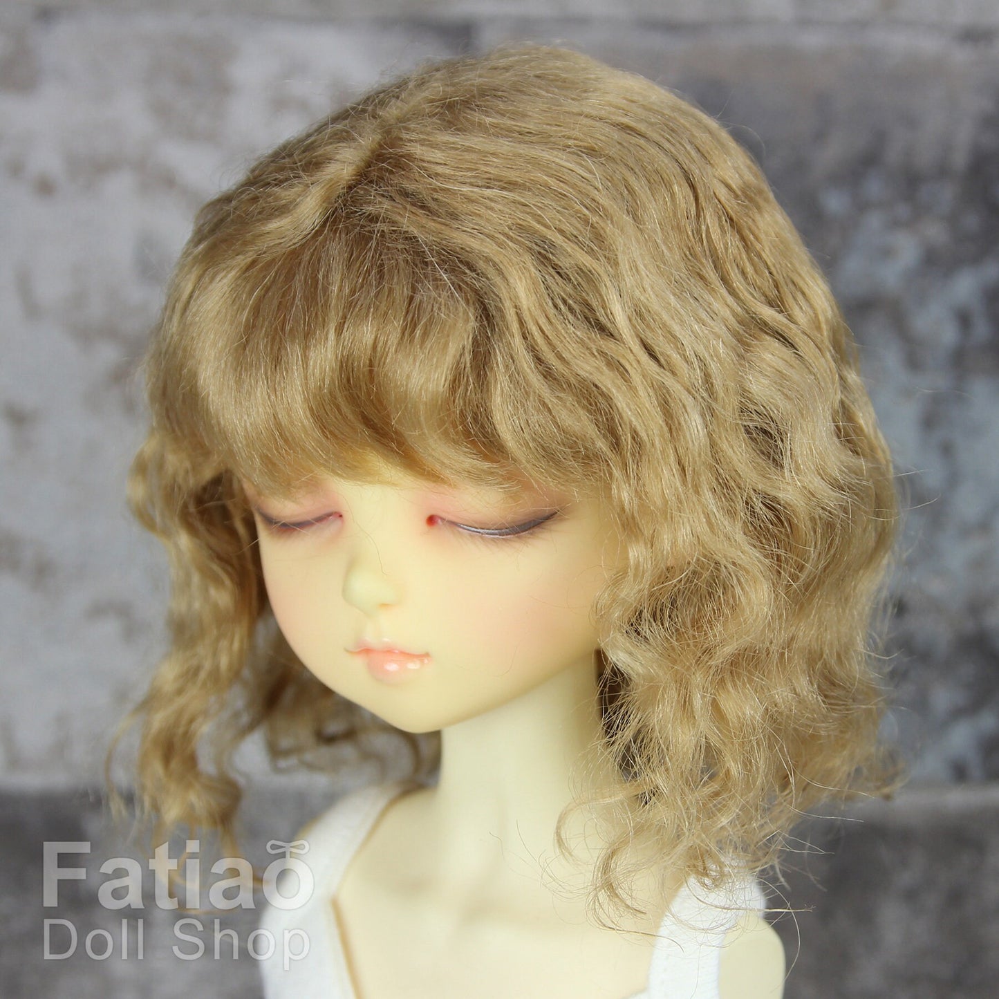 Fatiao - New Dollfie MSD Kaye Wiggs little darling doll 1/4 BJD Size 7-8 inch Mohair Dolls Wig - Latte brown