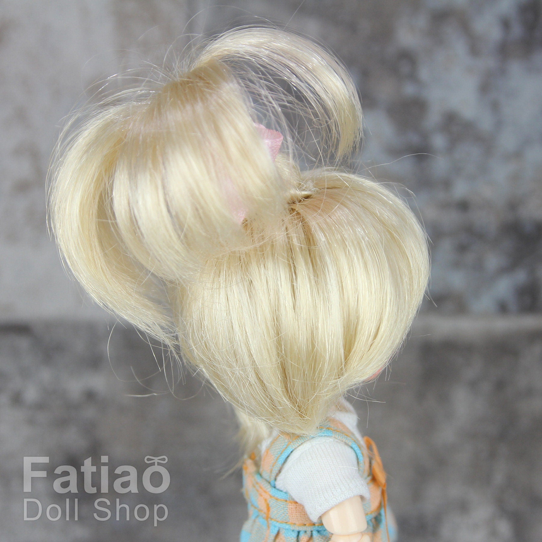 Fatiao - New BJD Dollfie pukipuki BF Pocket 3-4" Doll Wig - Blonde