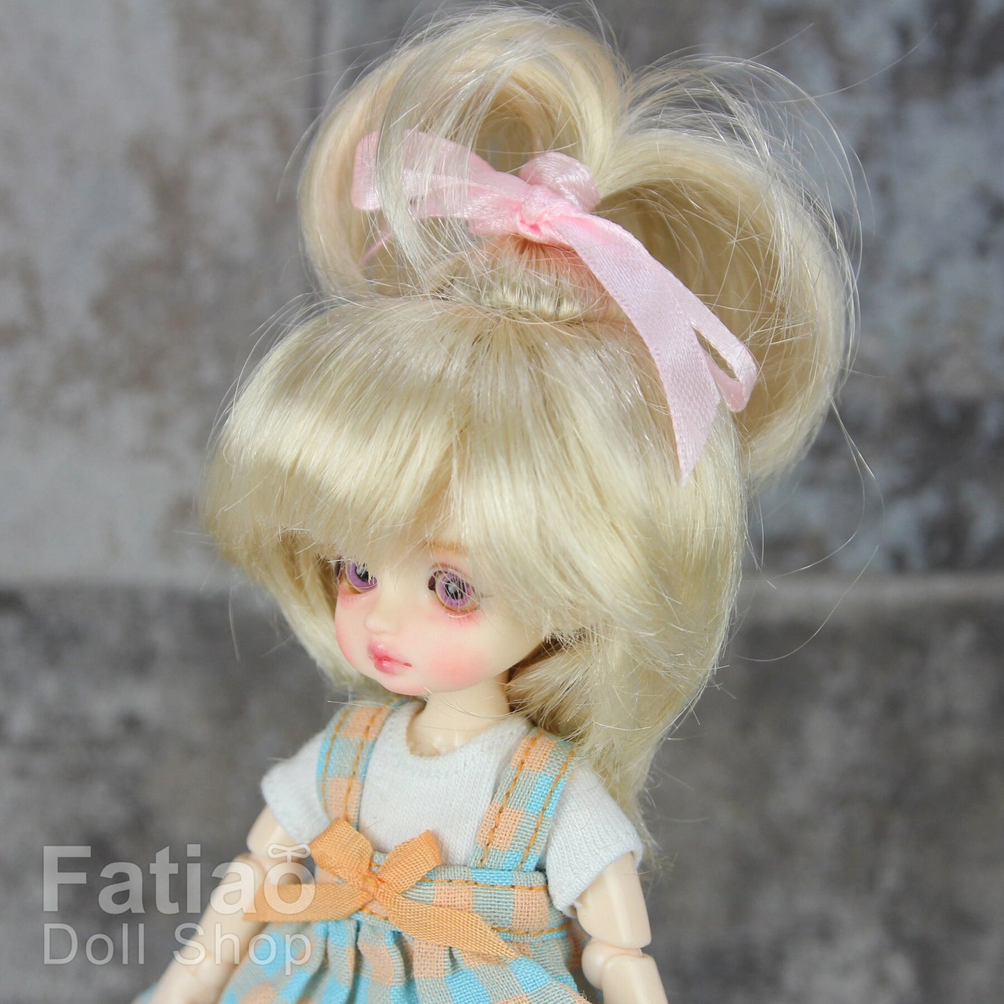 Fatiao - New BJD Dollfie pukipuki BF Pocket 3-4" Doll Wig - Blonde