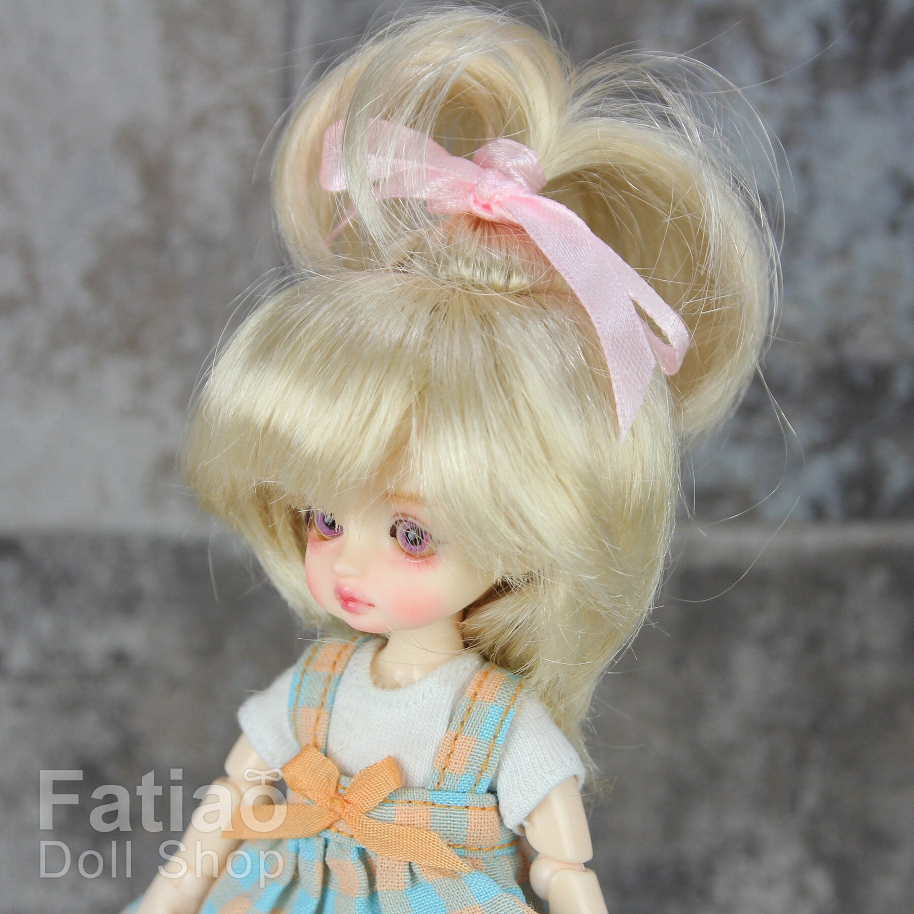 Fatiao - New BJD Dollfie pukipuki BF Pocket 3-4" Doll Wig - Blonde