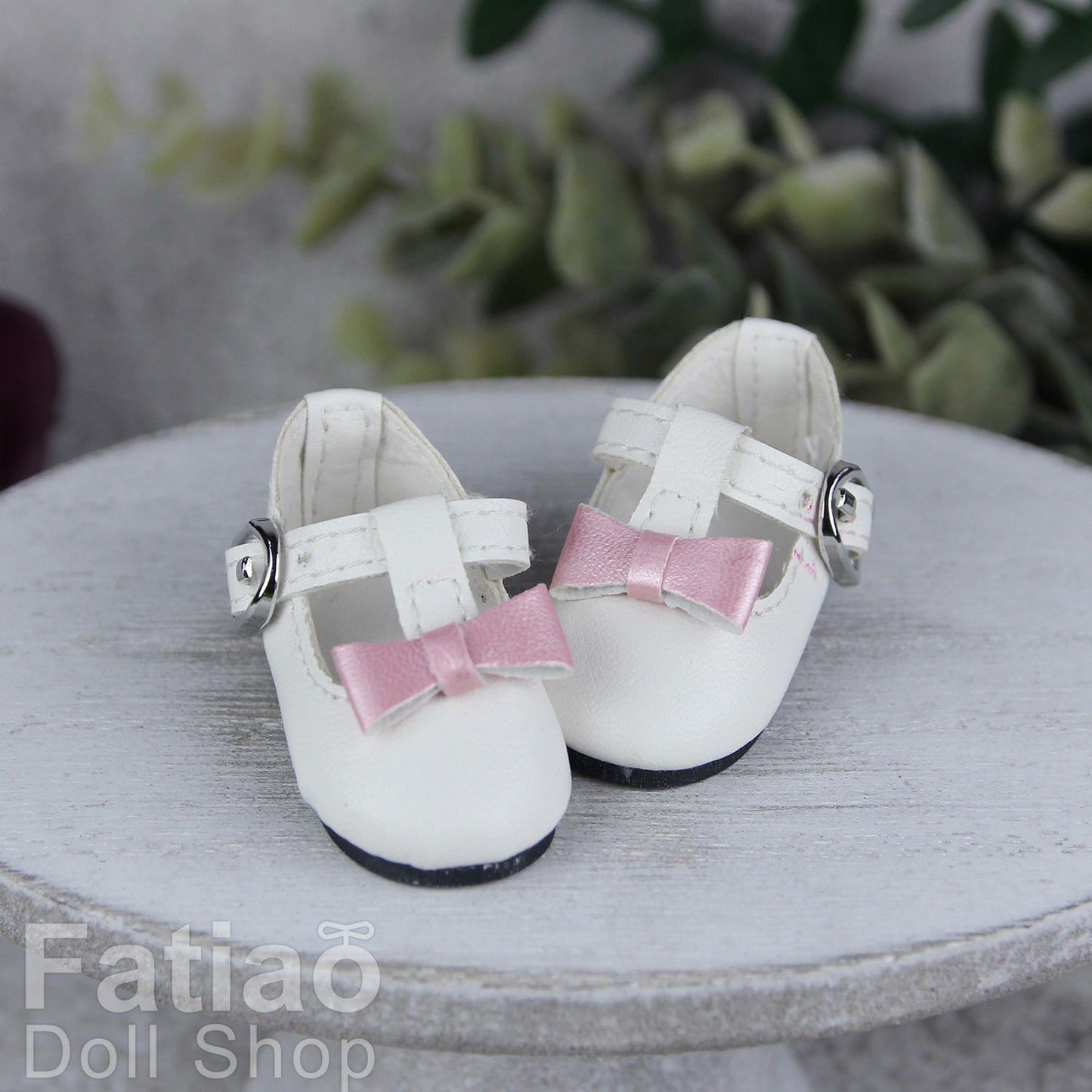 Fatiao - New Dollfie YoSD 1/6 BJD Doll Bow leather Shoes (Size 4cm)