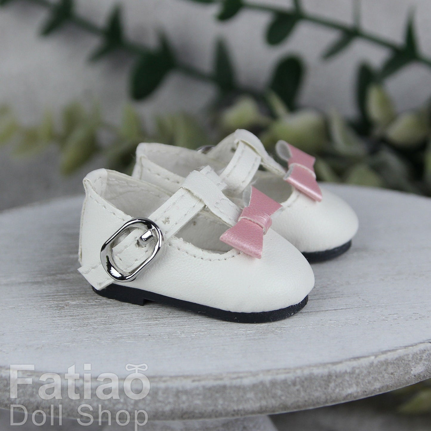 Fatiao - New Dollfie YoSD 1/6 BJD Doll Bow leather Shoes (Size 4cm)