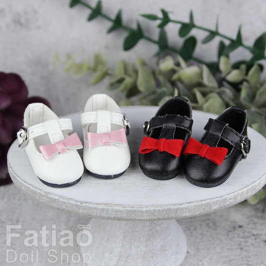 Fatiao - New Dollfie YoSD 1/6 BJD Doll Bow leather Shoes (Size 4cm)