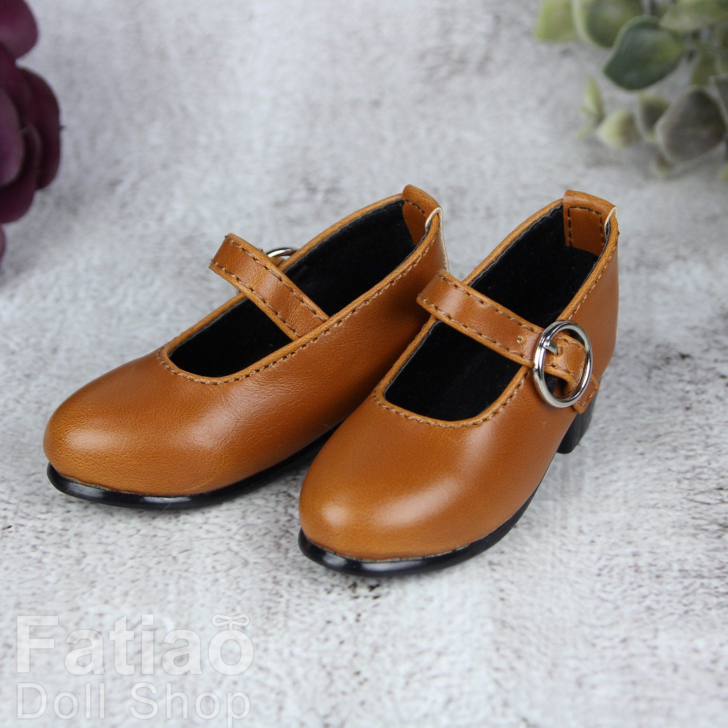 Fatiao - New 1/3 BJD Dollfie Dolls Mary Jane Shoes - Brown (Size 6.5cm)