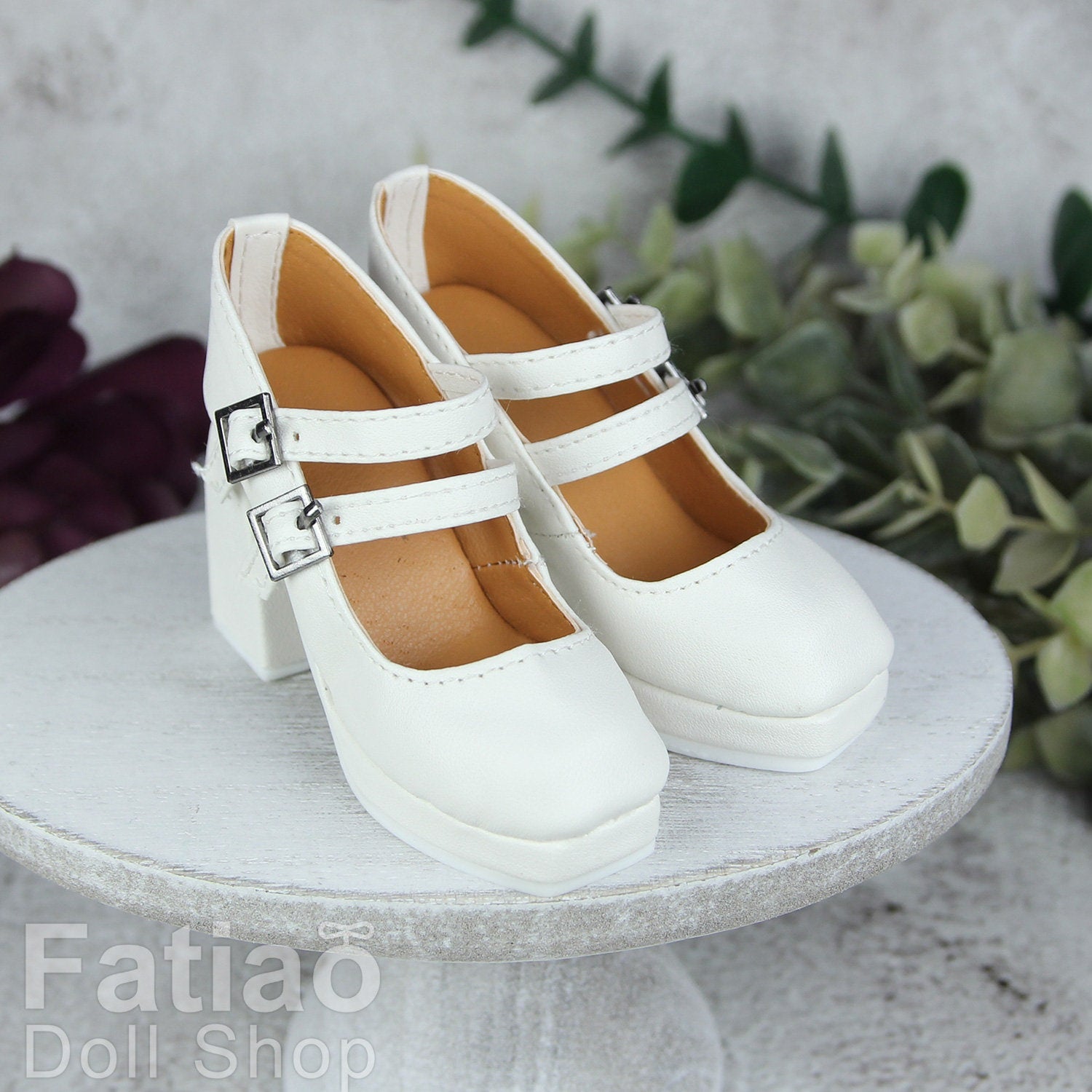 Fatiao - New 1/3 BJD Supper dollfie SD16 High-heeled Lolita Dolls shoes - Black / White (Size 6.8cm)