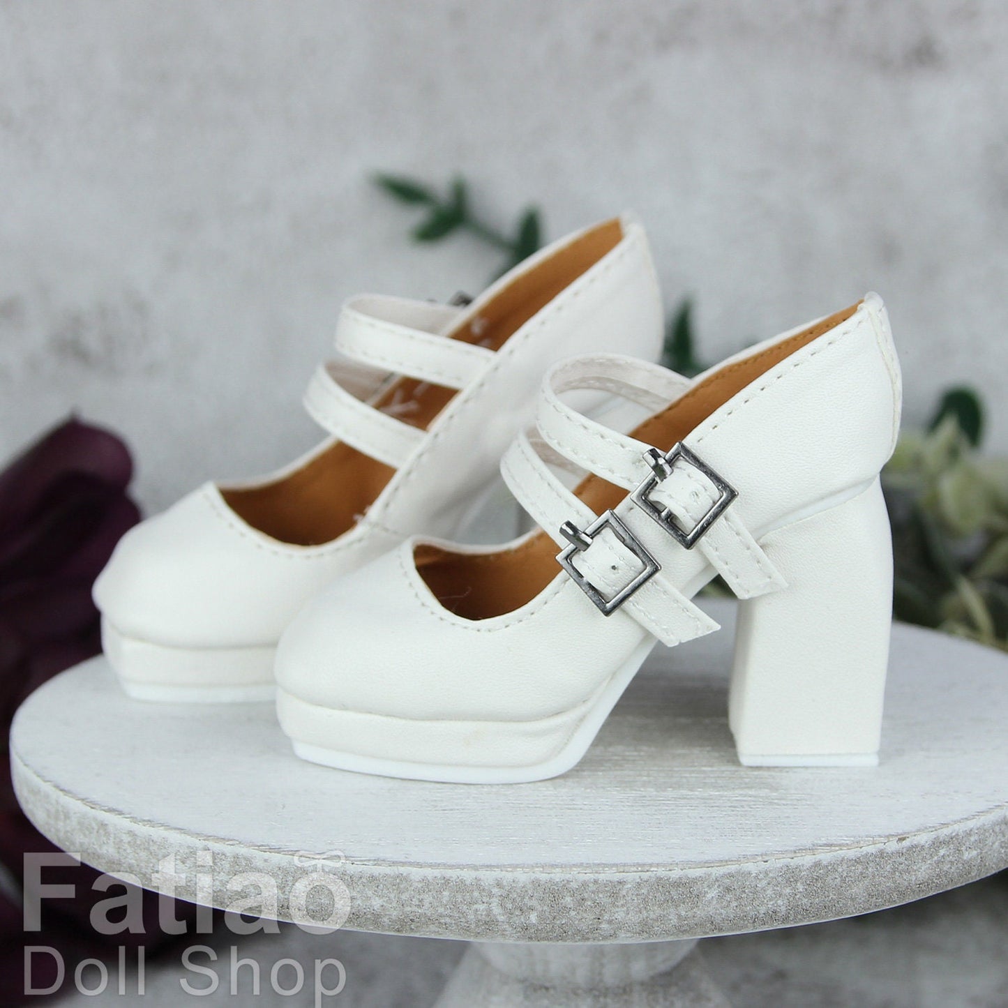 Fatiao - New 1/3 BJD Supper dollfie SD16 High-heeled Lolita Dolls shoes - Black / White (Size 6.8cm)