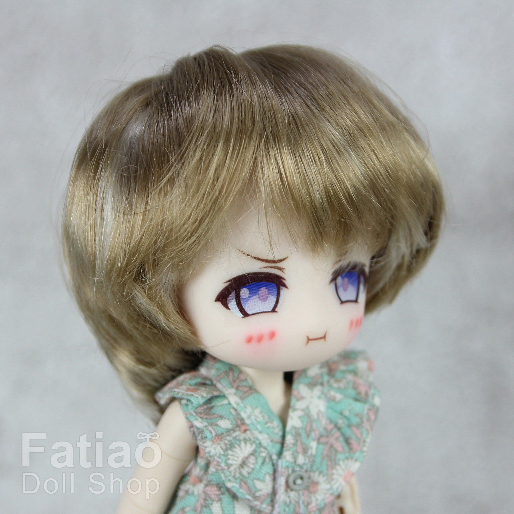Fatiao - New Dollfie little pullip DAL Nendoroid BJD Dolls Wig - size 4-5" - Latte & Blonde