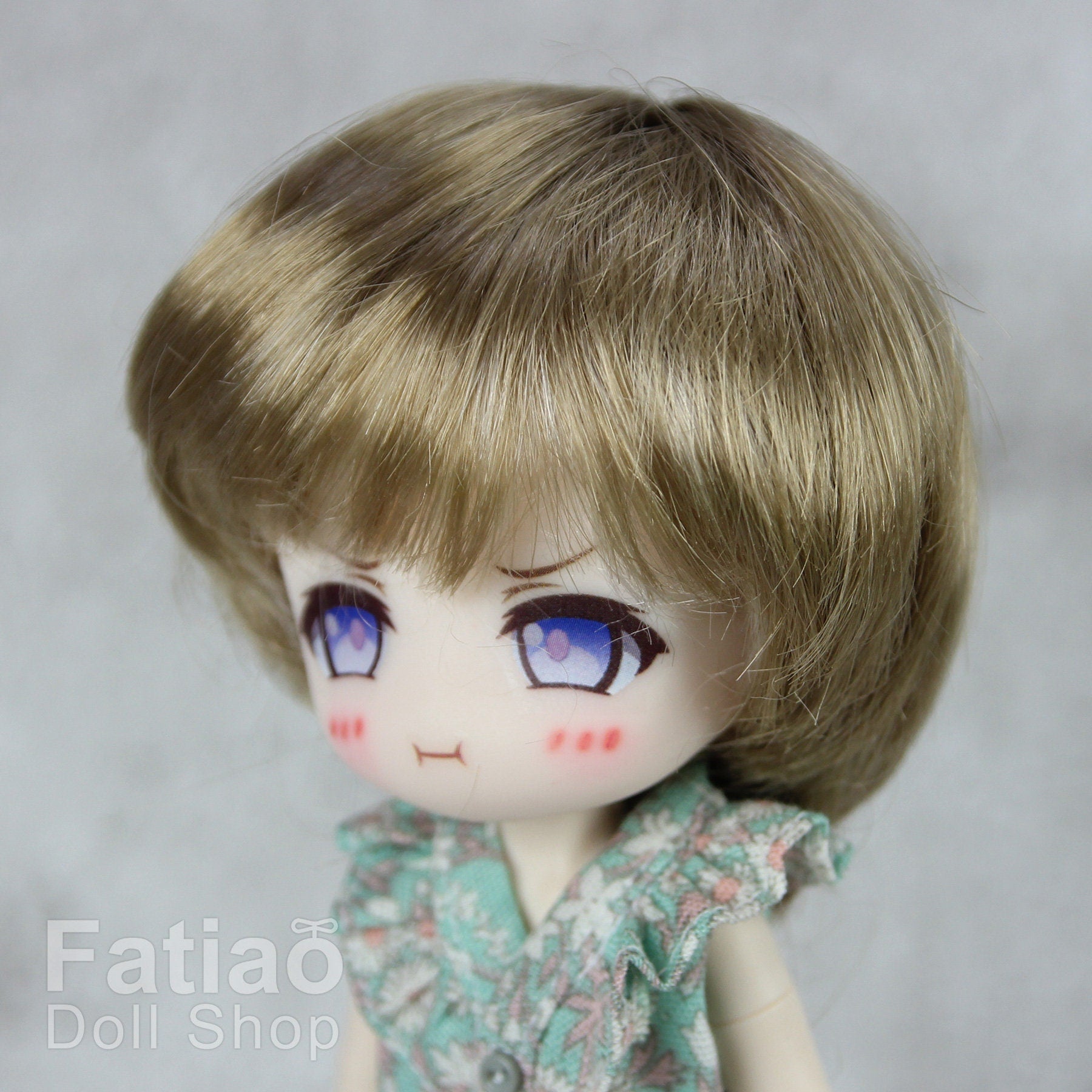 Fatiao - New Dollfie little pullip DAL Nendoroid BJD Dolls Wig - size 4-5" - Latte & Blonde