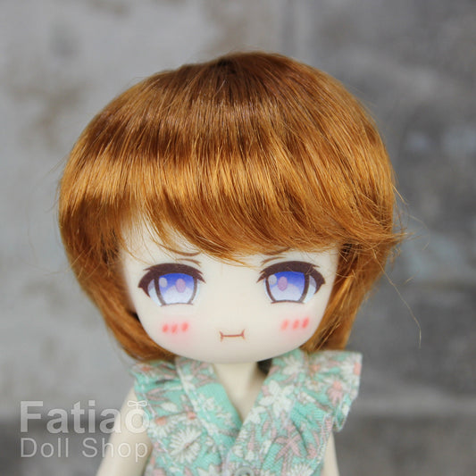 Fatiao - New Dollfie little pullip DAL Nendoroid BJD Dolls Wig - size 4-5" -Caramel