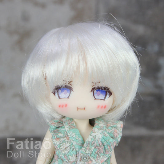 Fatiao - New Dollfie little pullip DAL Nendoroid BJD Dolls Wig - size 4-5" - White