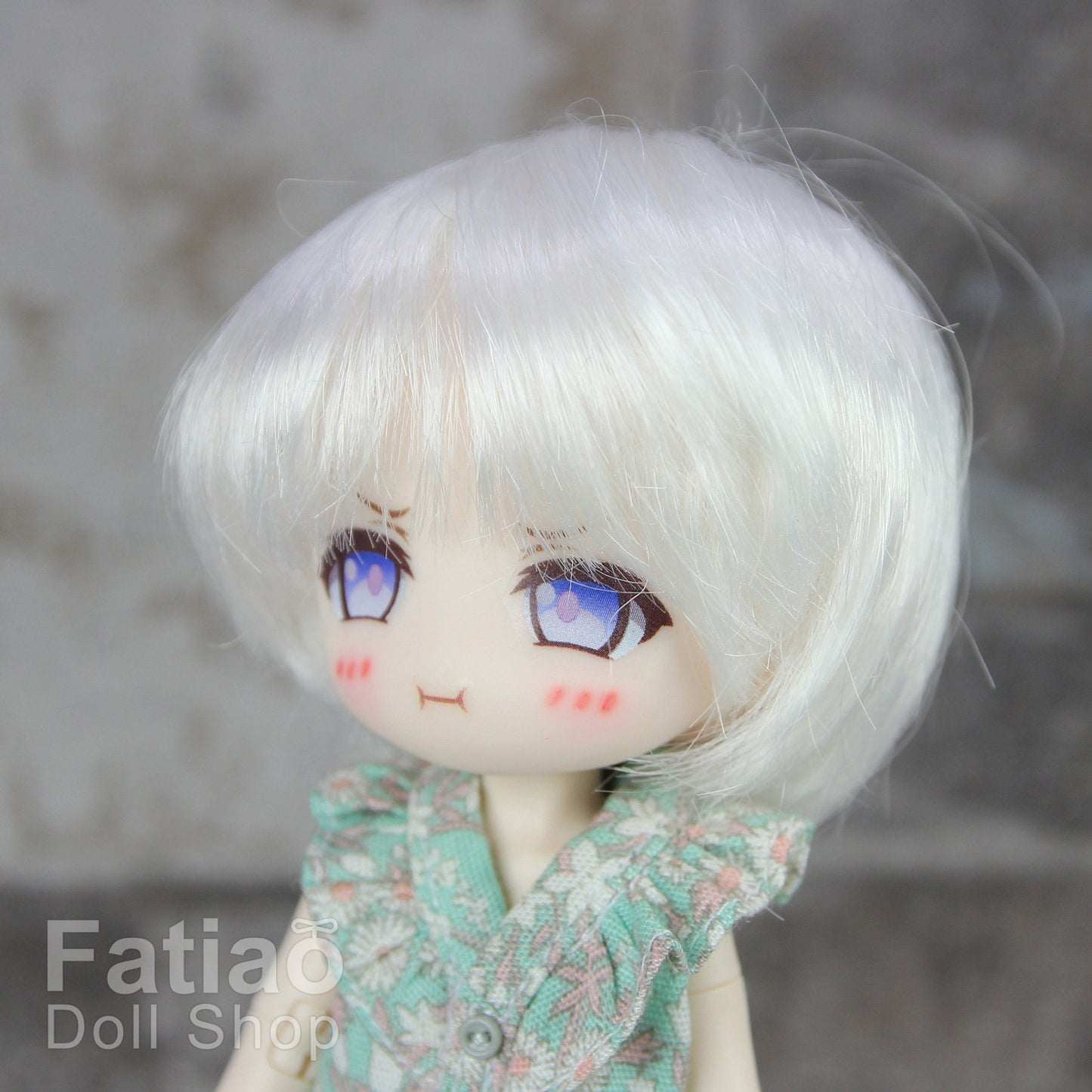 Fatiao - New Dollfie little pullip DAL Nendoroid BJD Dolls Wig - size 4-5" - White
