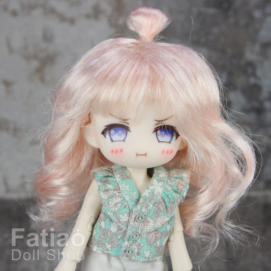 Fatiao - New Dollfie little pullip DAL Nendoroid BJD Dolls Wig - size 4-5" - Light Pink