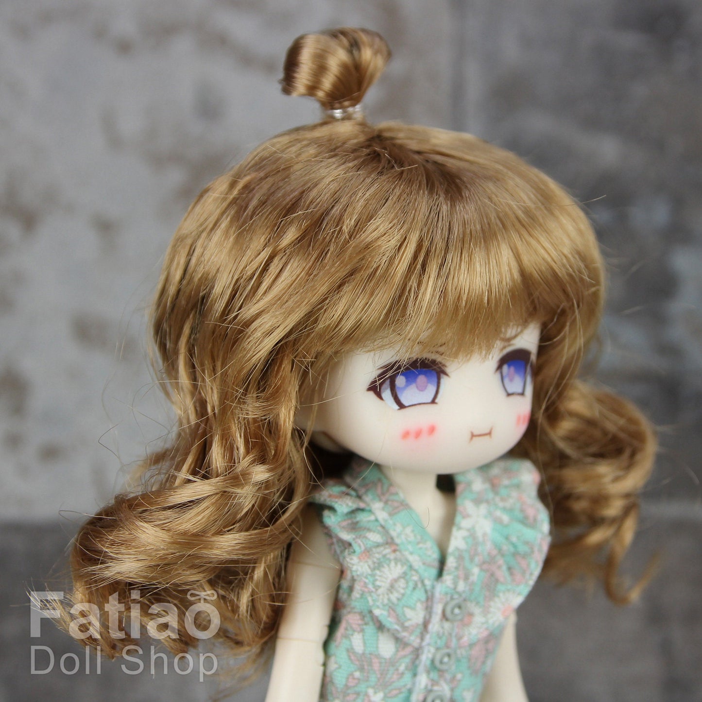 Fatiao - New Dollfie little pullip DAL Nendoroid BJD Dolls Wig - size 4-5" - Ocher