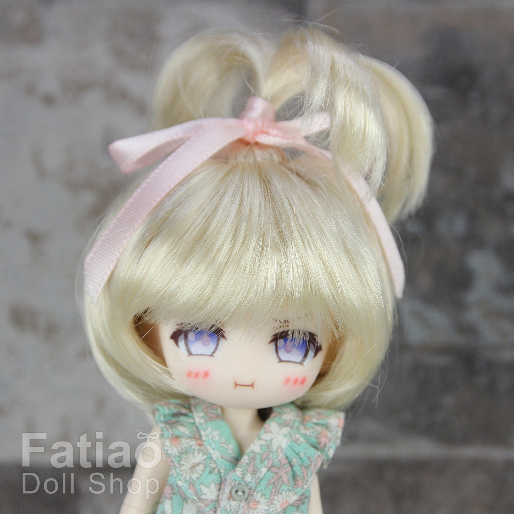 Fatiao - New Dollfie little pullip DAL Nendoroid BJD Dolls Wig - size 4-5" - Blonde