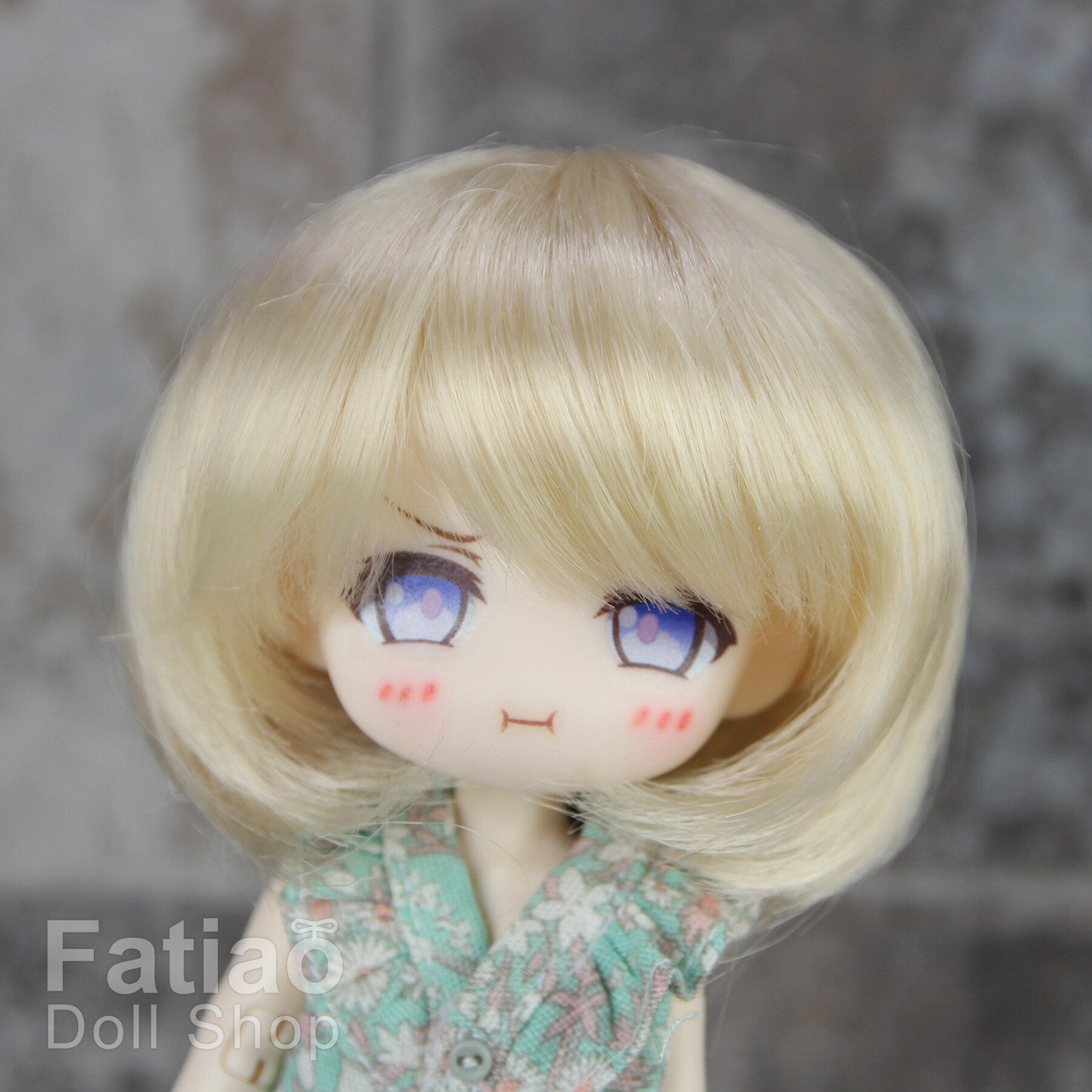 Fatiao - New Dollfie little pullip DAL Nendoroid BJD Dolls Wig - size 4-5" - Blonde