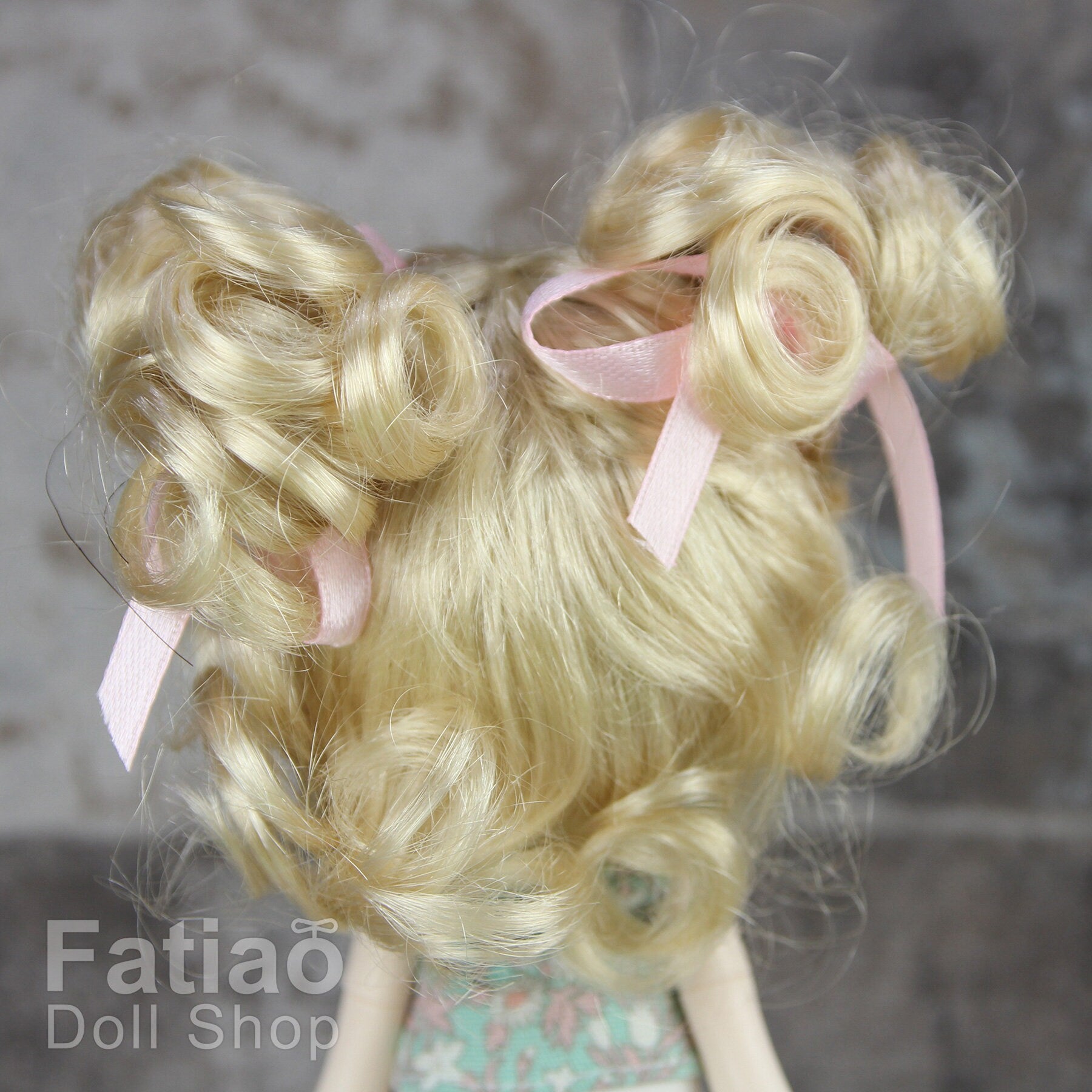 Fatiao - New Dollfie BJD Nendoroid / Little Dal Pullip / Dolls Wig - size 4-5" - Blonde
