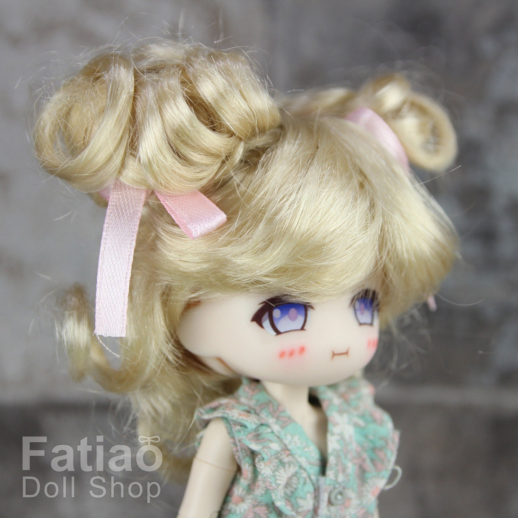 Fatiao - New Dollfie BJD Nendoroid / Little Dal Pullip / Dolls Wig - size 4-5" - Blonde