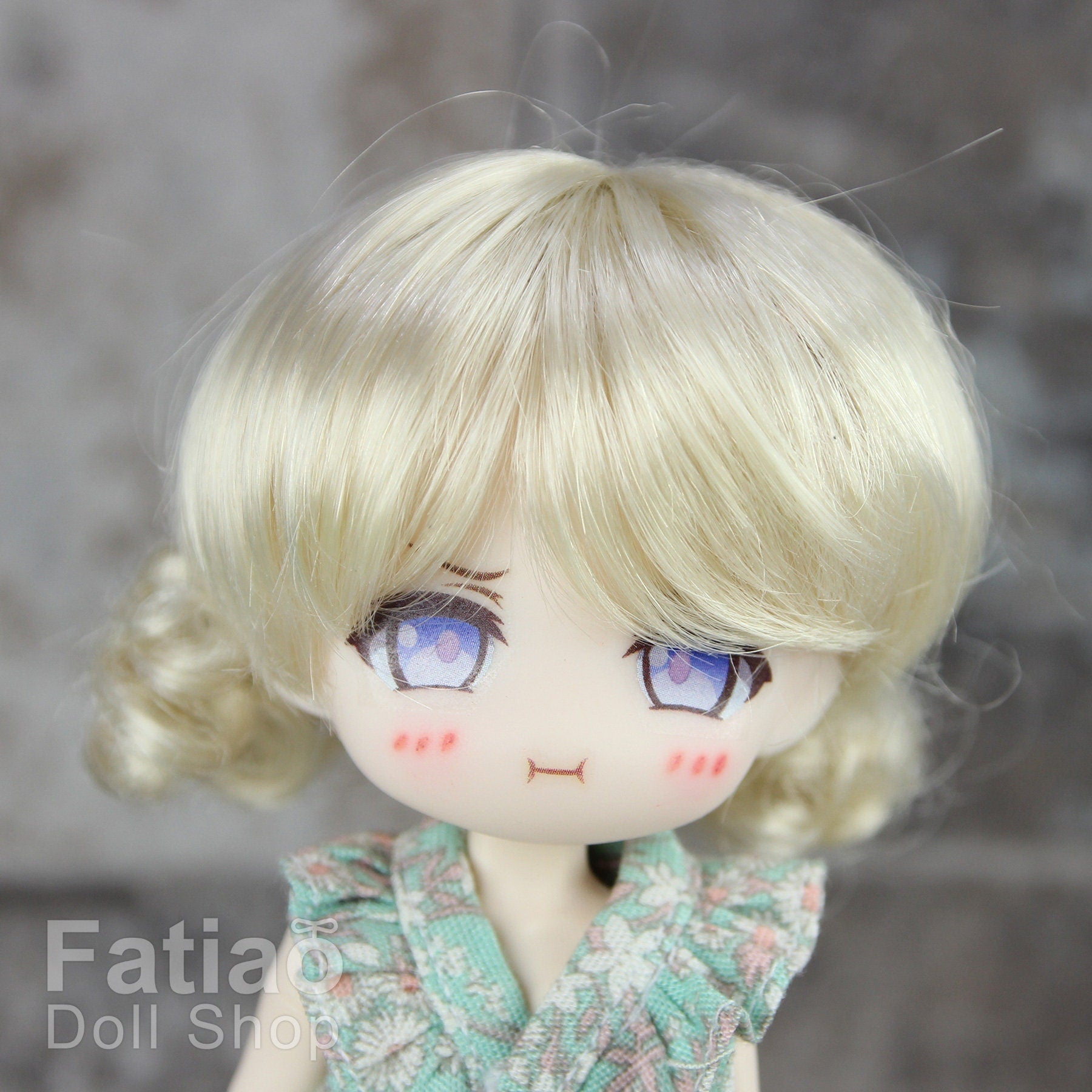 Fatiao - New Dollfie little pullip DAL Nendoroid BJD Dolls Wig - size 4-5" - Blonde