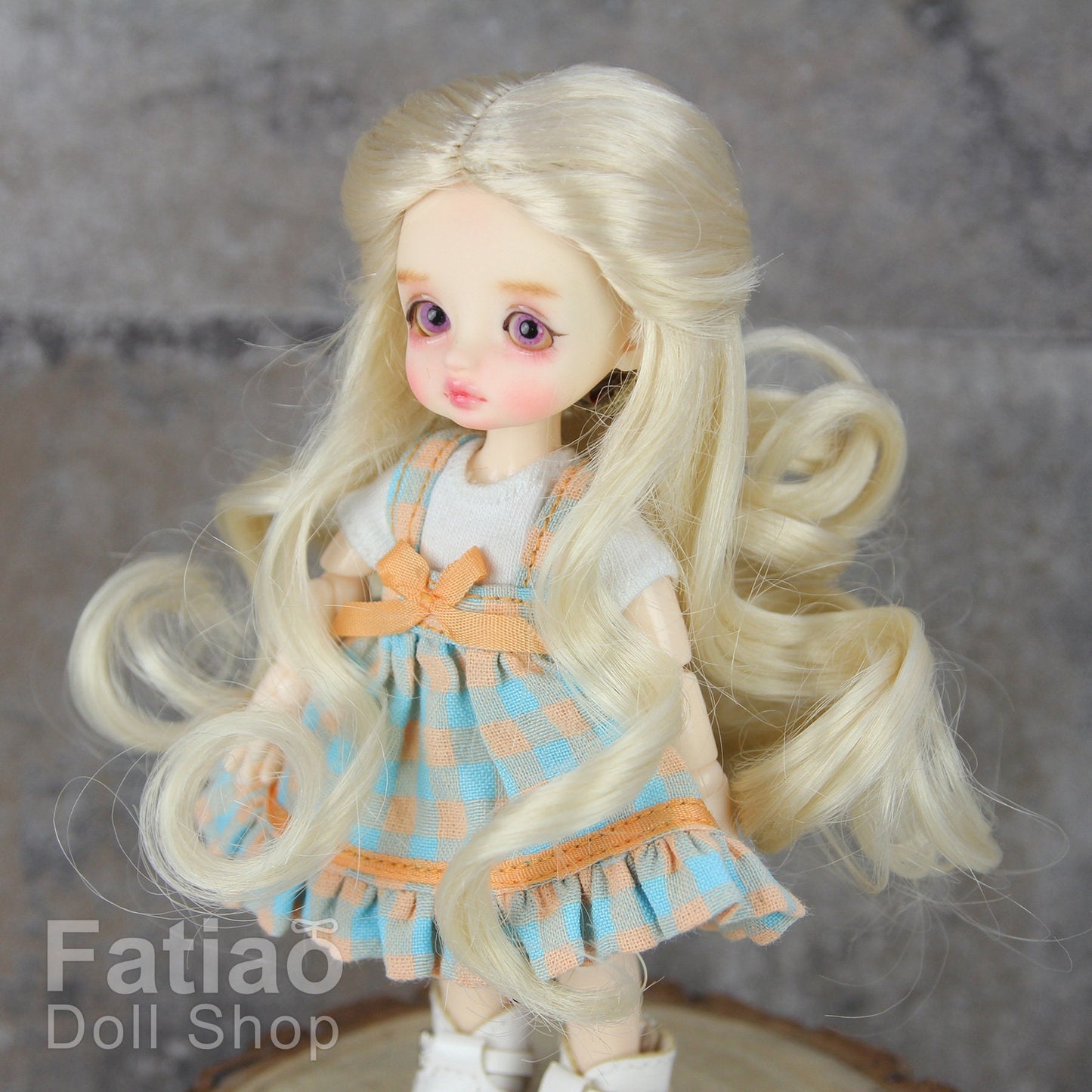 Fatiao - New BJD Dollfie pukipuki BF Pocket 3-4" Doll Wig - Blonde