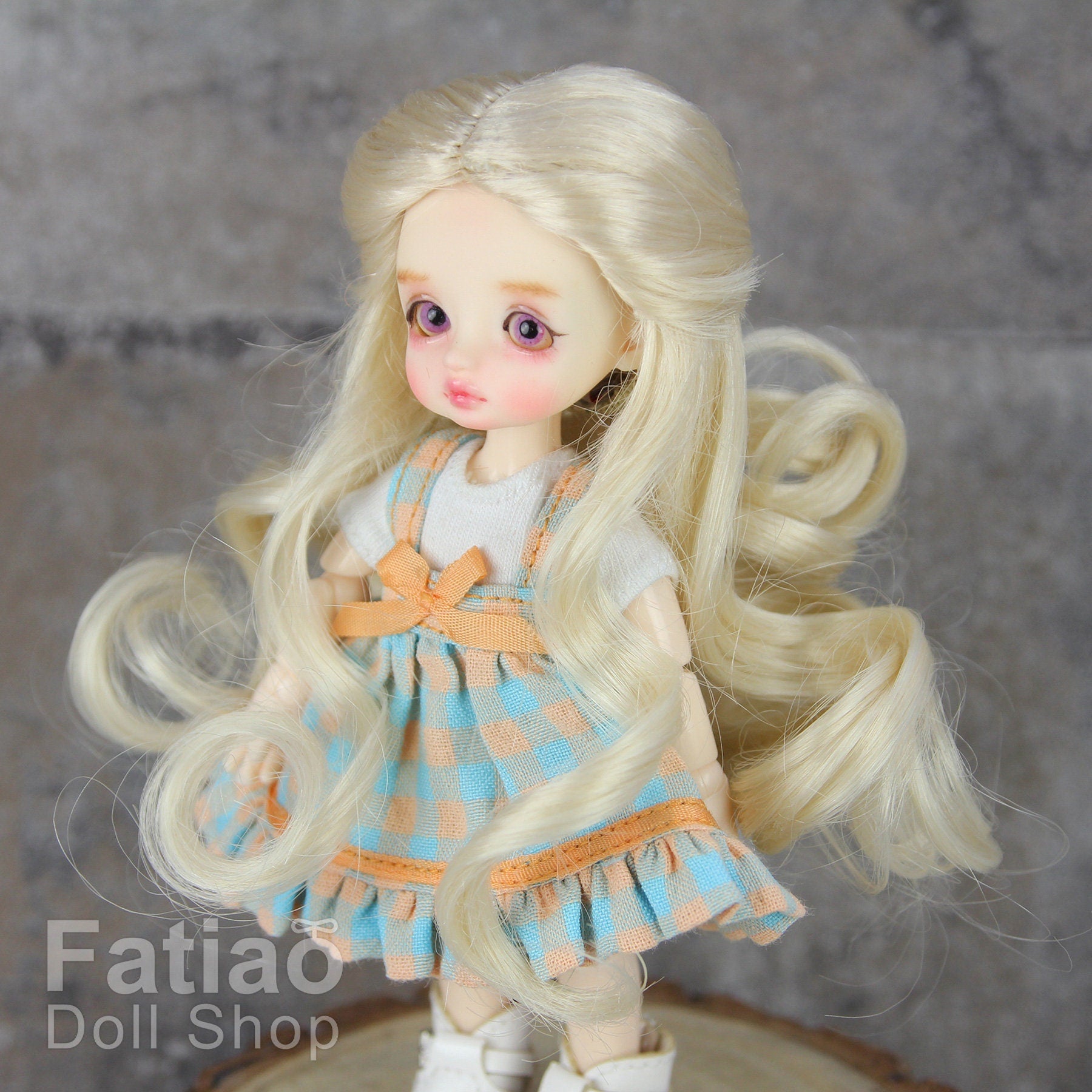 Fatiao - New BJD Dollfie pukipuki BF Pocket 3-4" Doll Wig - Blonde