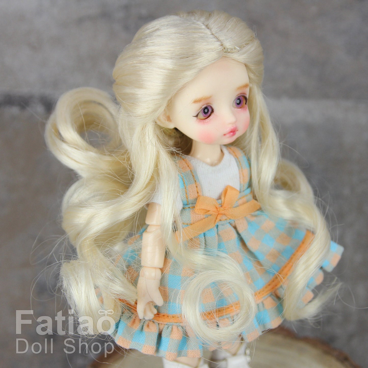 Fatiao - New BJD Dollfie pukipuki BF Pocket 3-4" Doll Wig - Blonde