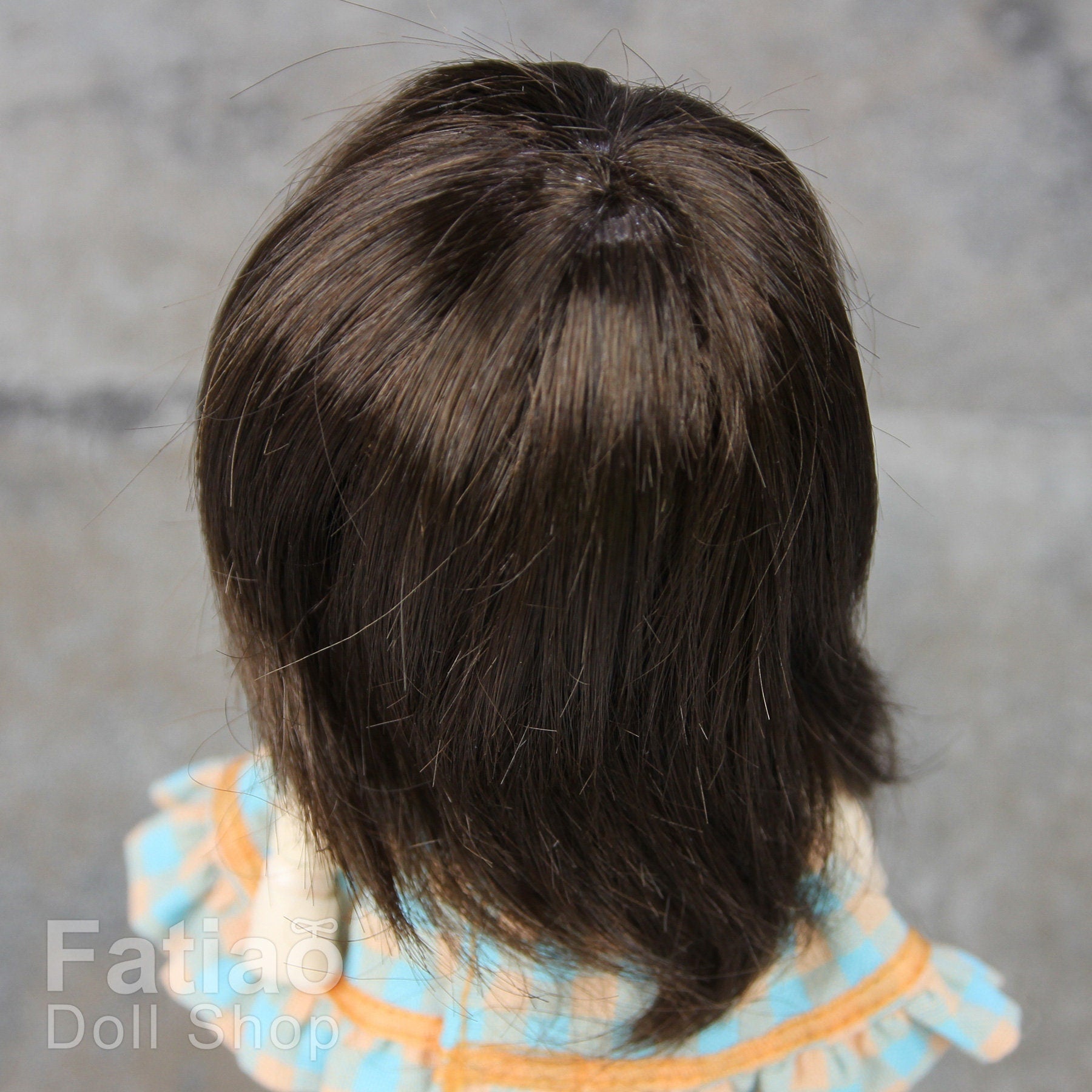Fatiao - New BJD Dollfie pukipuki BF Pocket 4" Doll Wig - Dark Brown