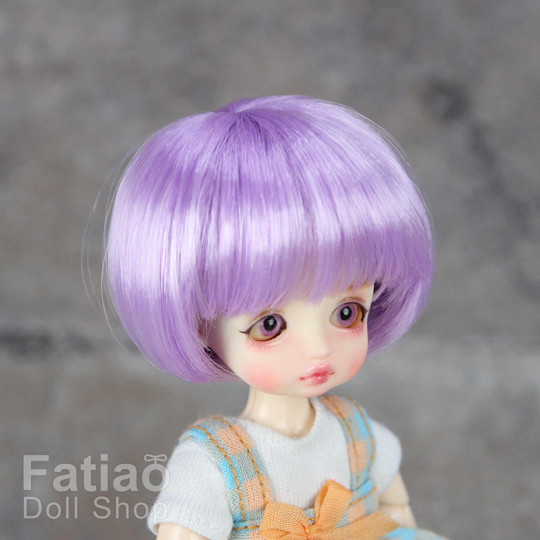Fatiao - New BJD Dollfie pukipuki BF Pocket 3-4" Doll Wig - Light purple