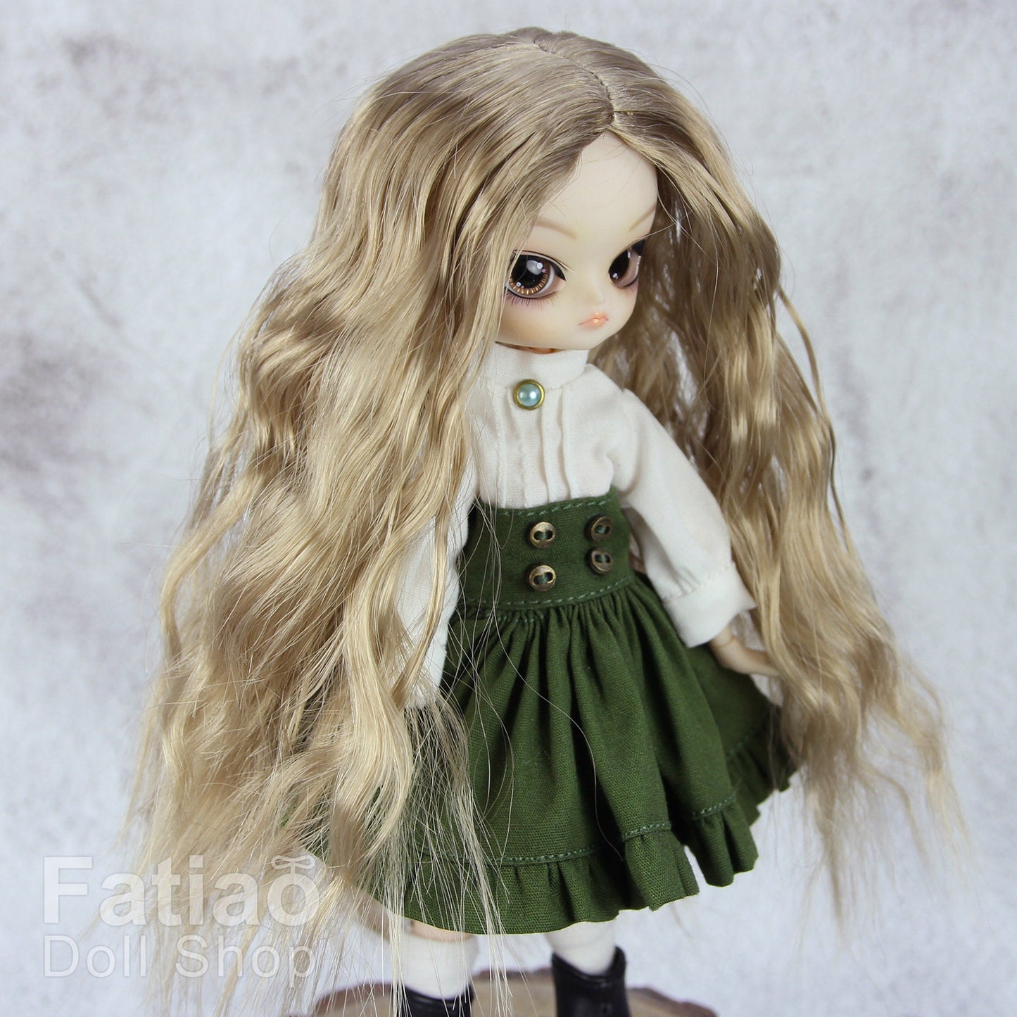 Fatiao - New Dollfie nendoroid Little Pullip & Dal BJD Dolls Wig - size 4-5" - Baby Brown