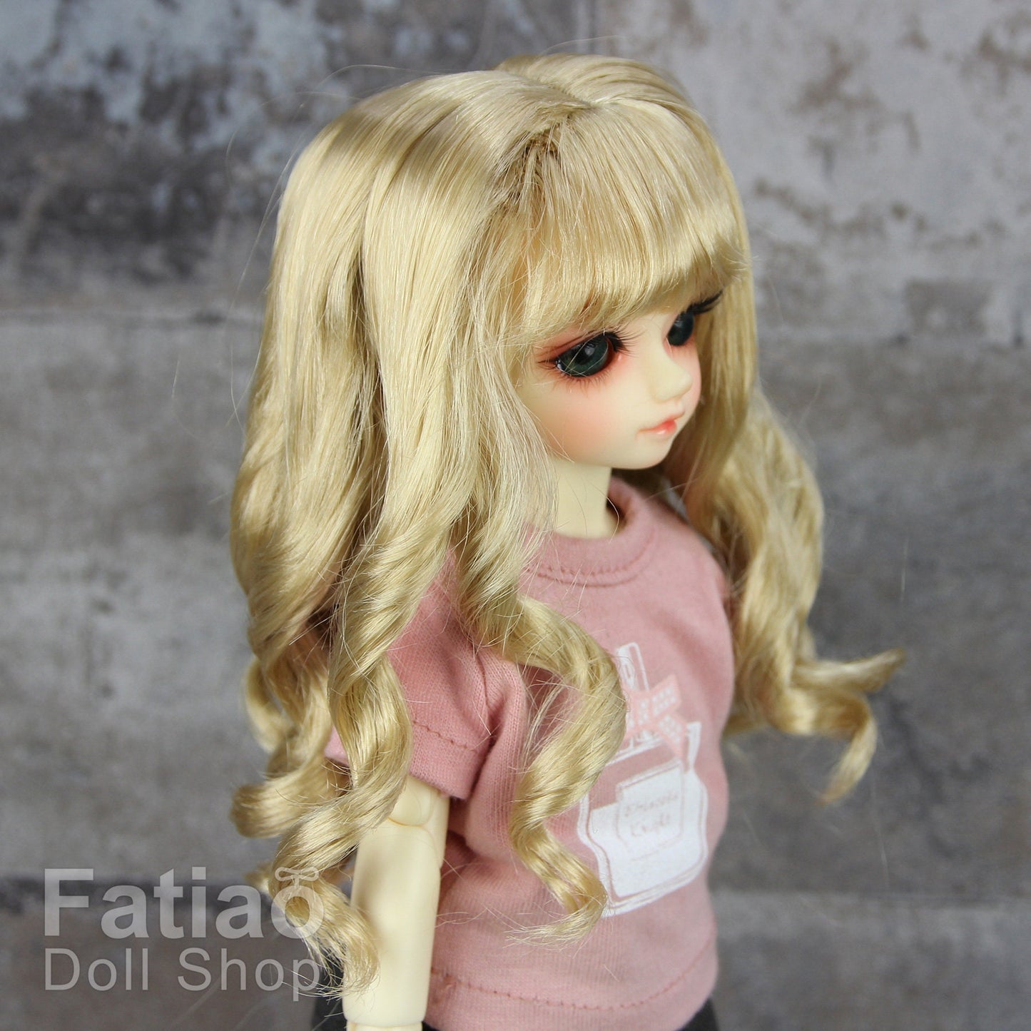 Fatiao - New Dolls Wig Dollfie Yo-SD 1/6 BJD 6-7" size - Cream gold