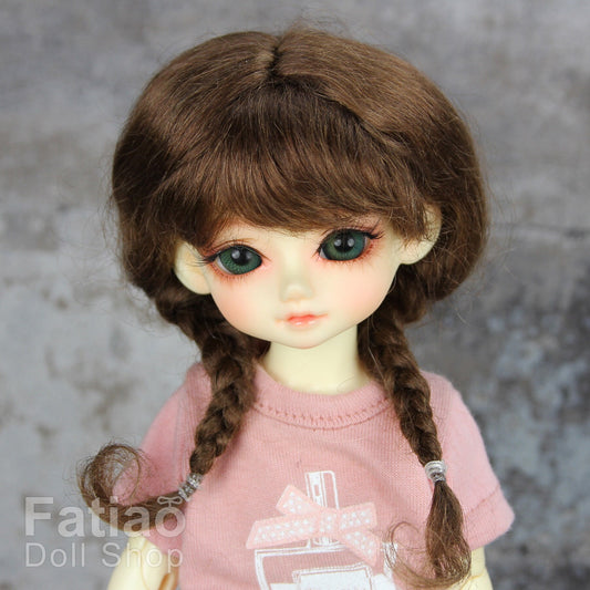 Fatiao - New Dollfie Yo-SD 1/6 BJD Mohair Dolls Wig 6-7 inch - Brown
