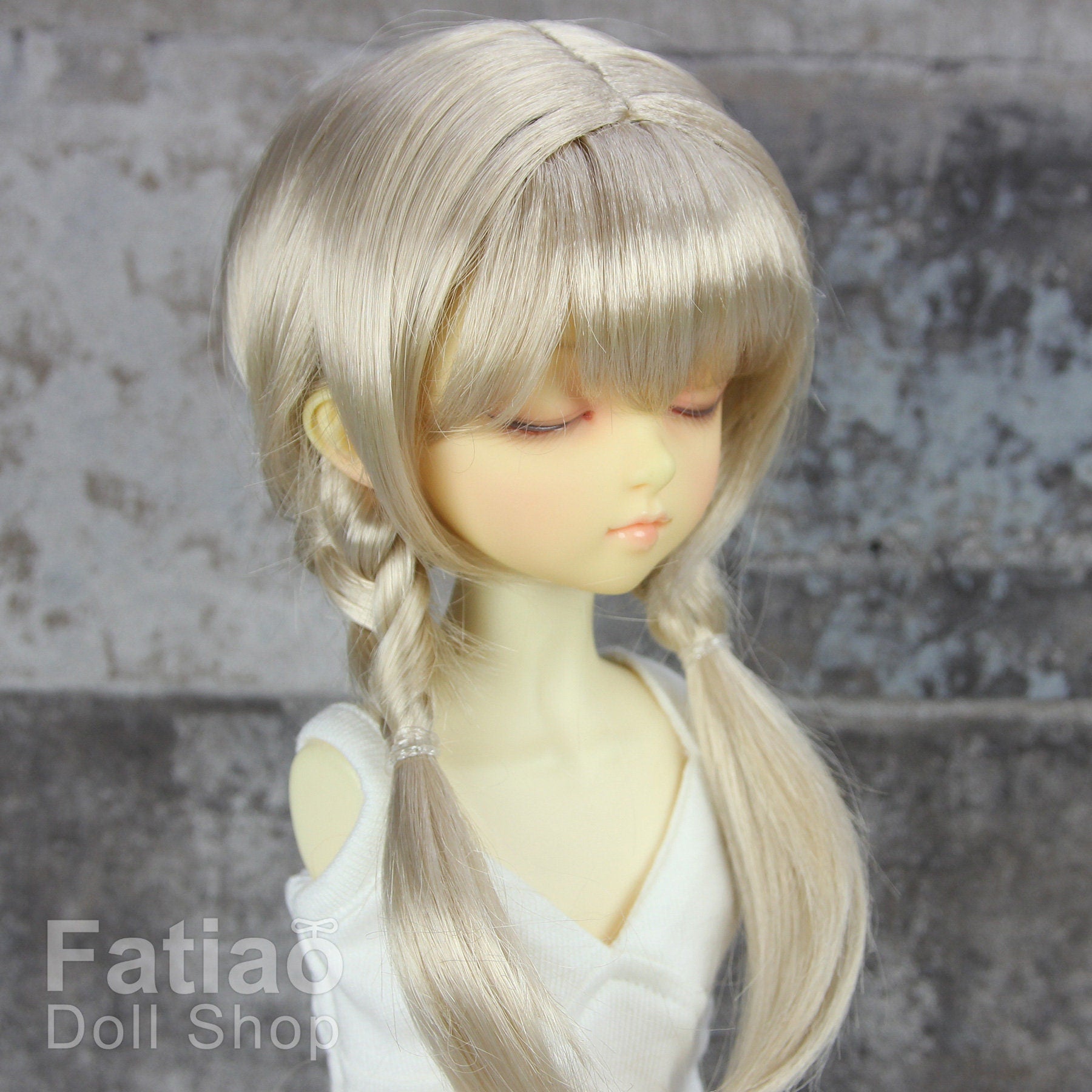 Fatiao - New Dollfie MSD Kaye Wiggs little darling doll 1/4 BJD Size 7-8 inch Dolls Wig - Linen Gold