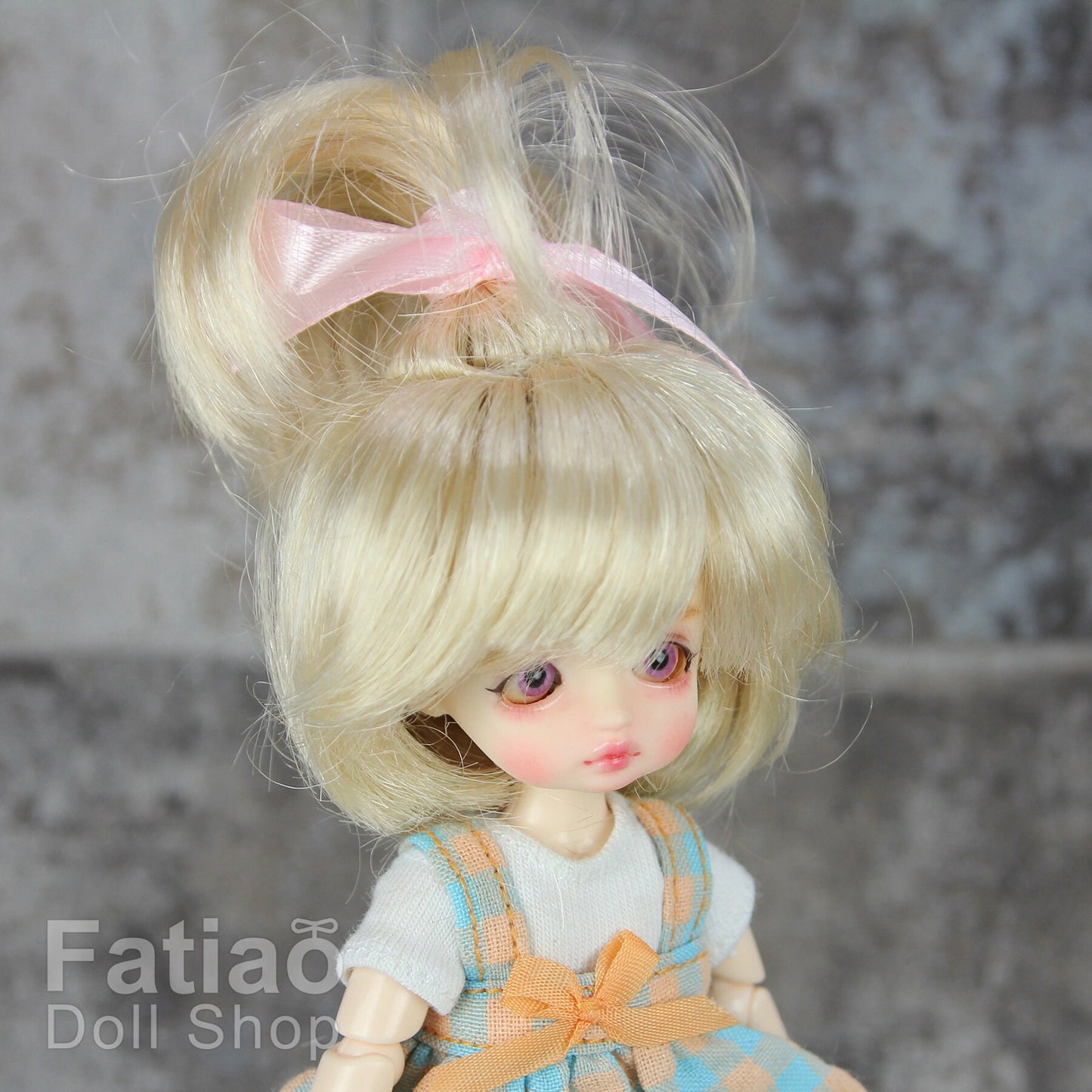 Fatiao - New BJD Dollfie pukipuki BF Pocket 3-4" Doll Wig - Blonde
