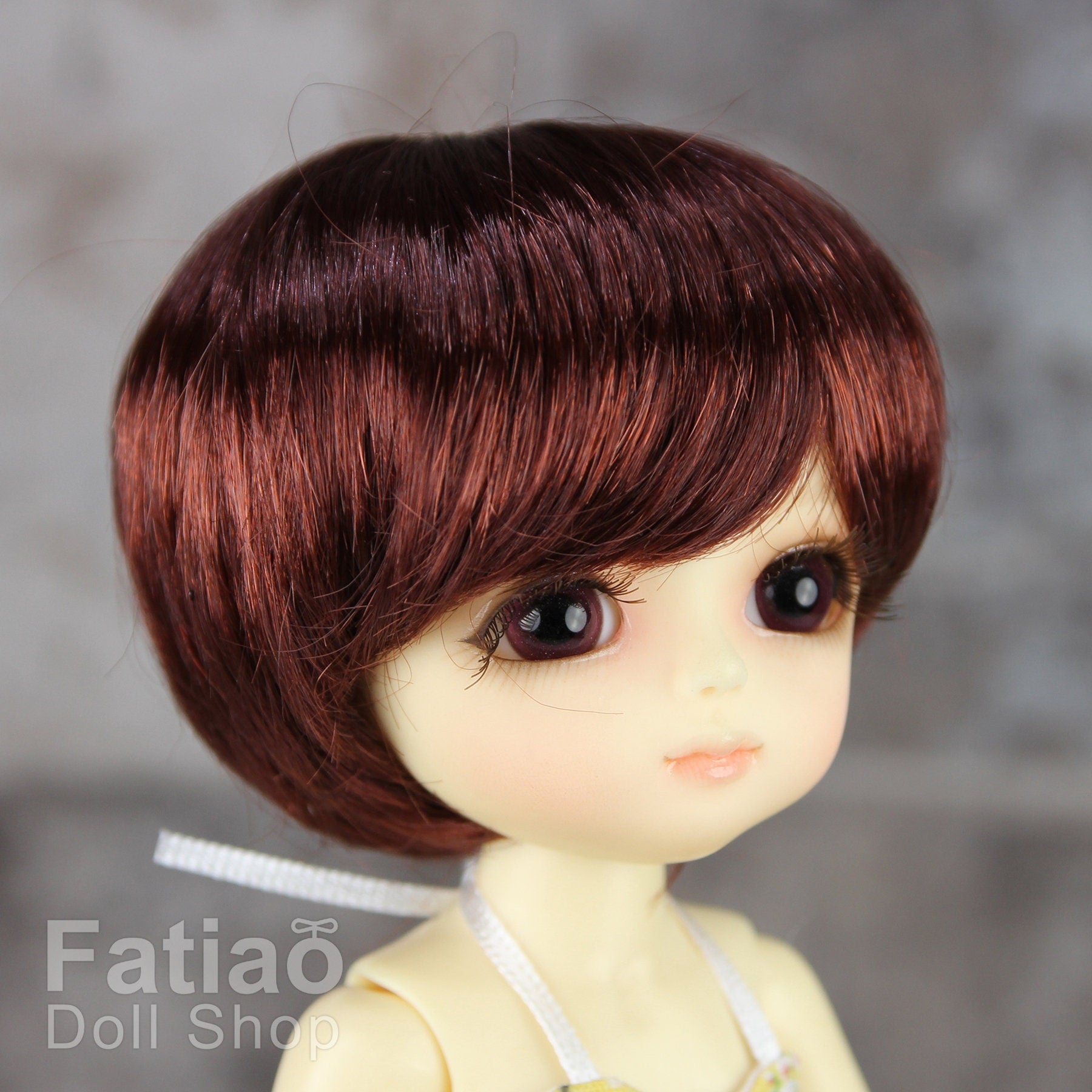 Fatiao - BJD Dollfie Lati Yellow Pukifee 5-6" Doll Wig - Chocolate
