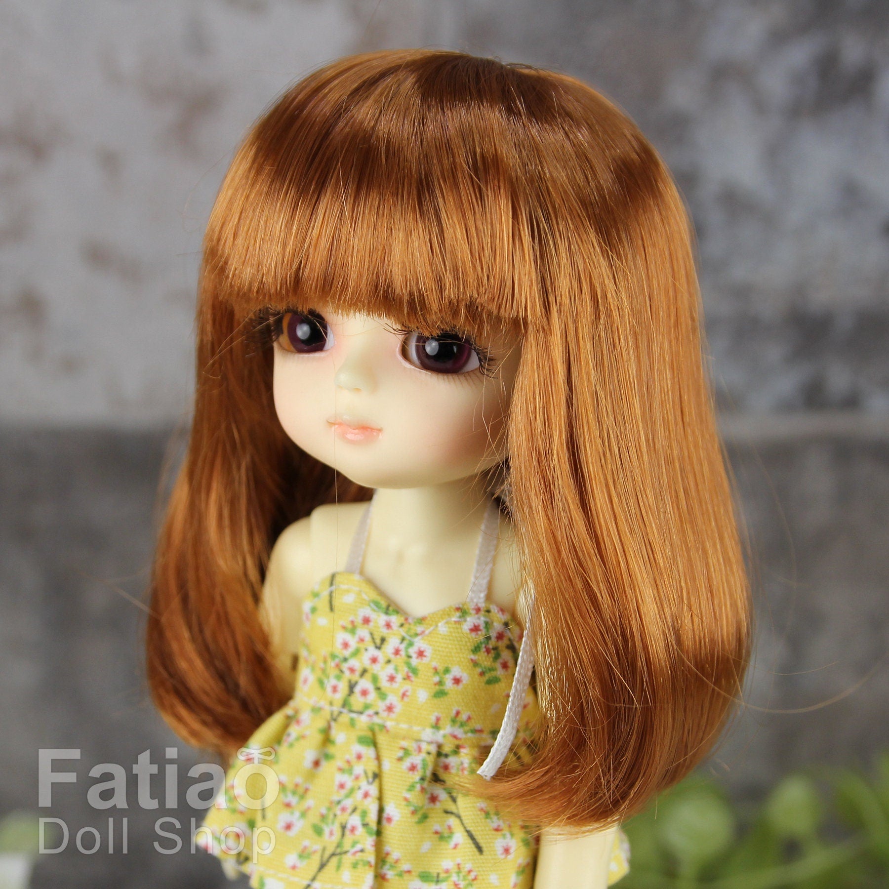Fatiao - BJD Dollfie Lati Yellow Pukifee 5-6" Doll Wig - Caramel