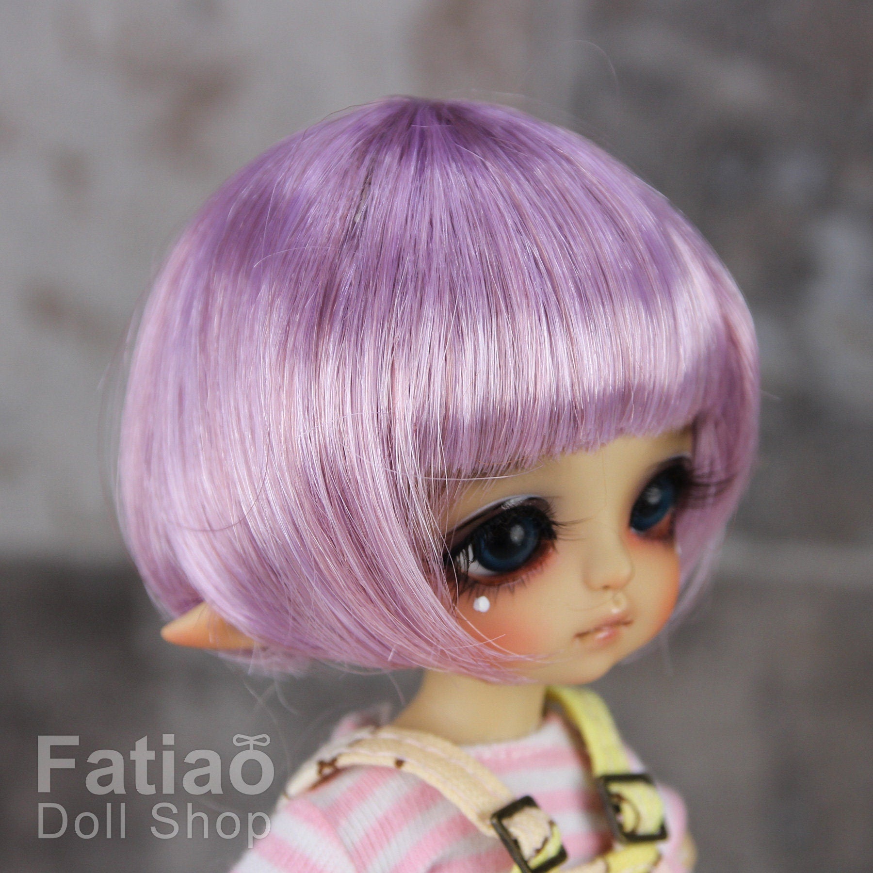 Fatiao - BJD Dollfie Lati Yellow Pukifee 5-6" Doll Wig - Purple potato