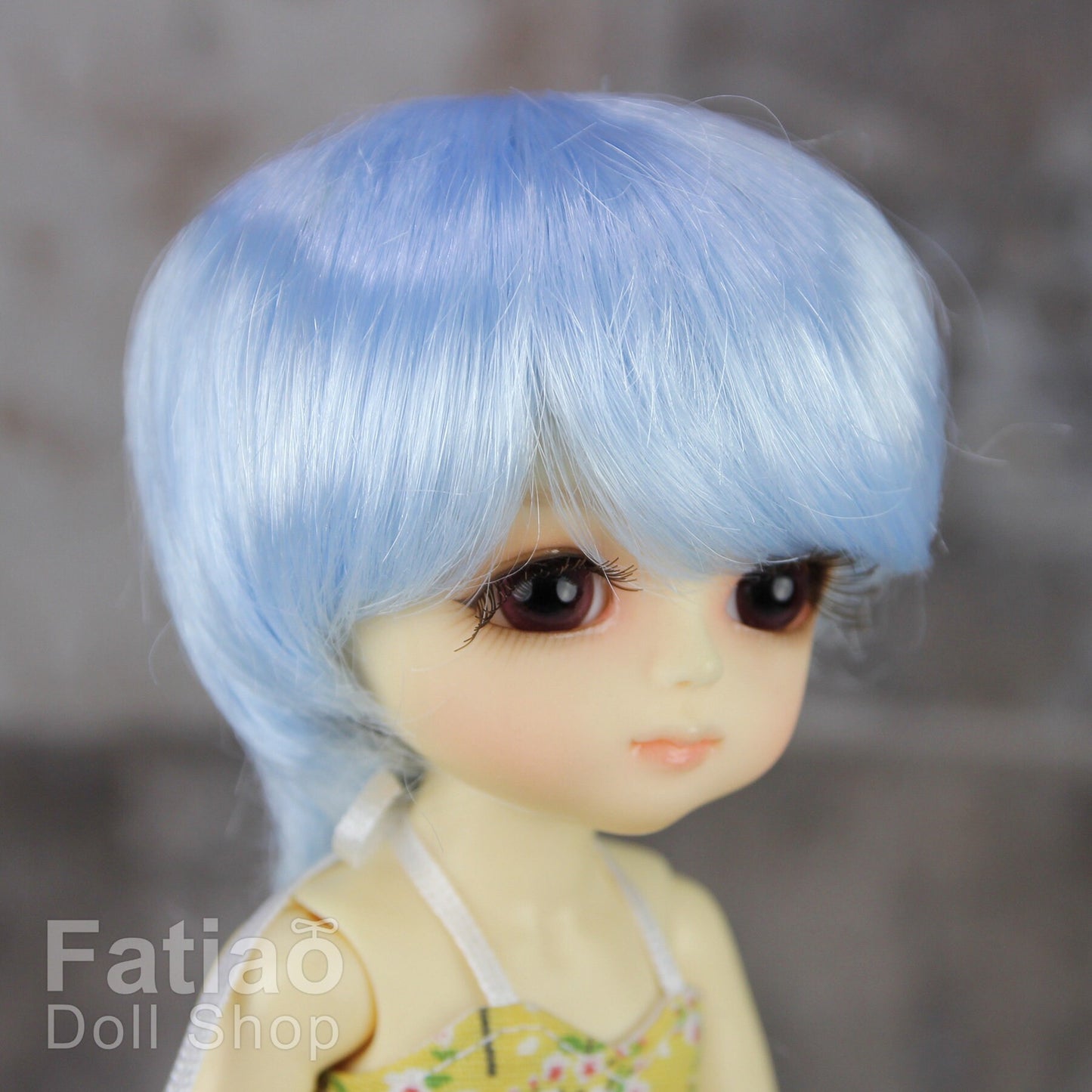 Fatiao - BJD Dollfie Lati Yellow Pukifee 5-6" Angel Doll Wig - Light Blue