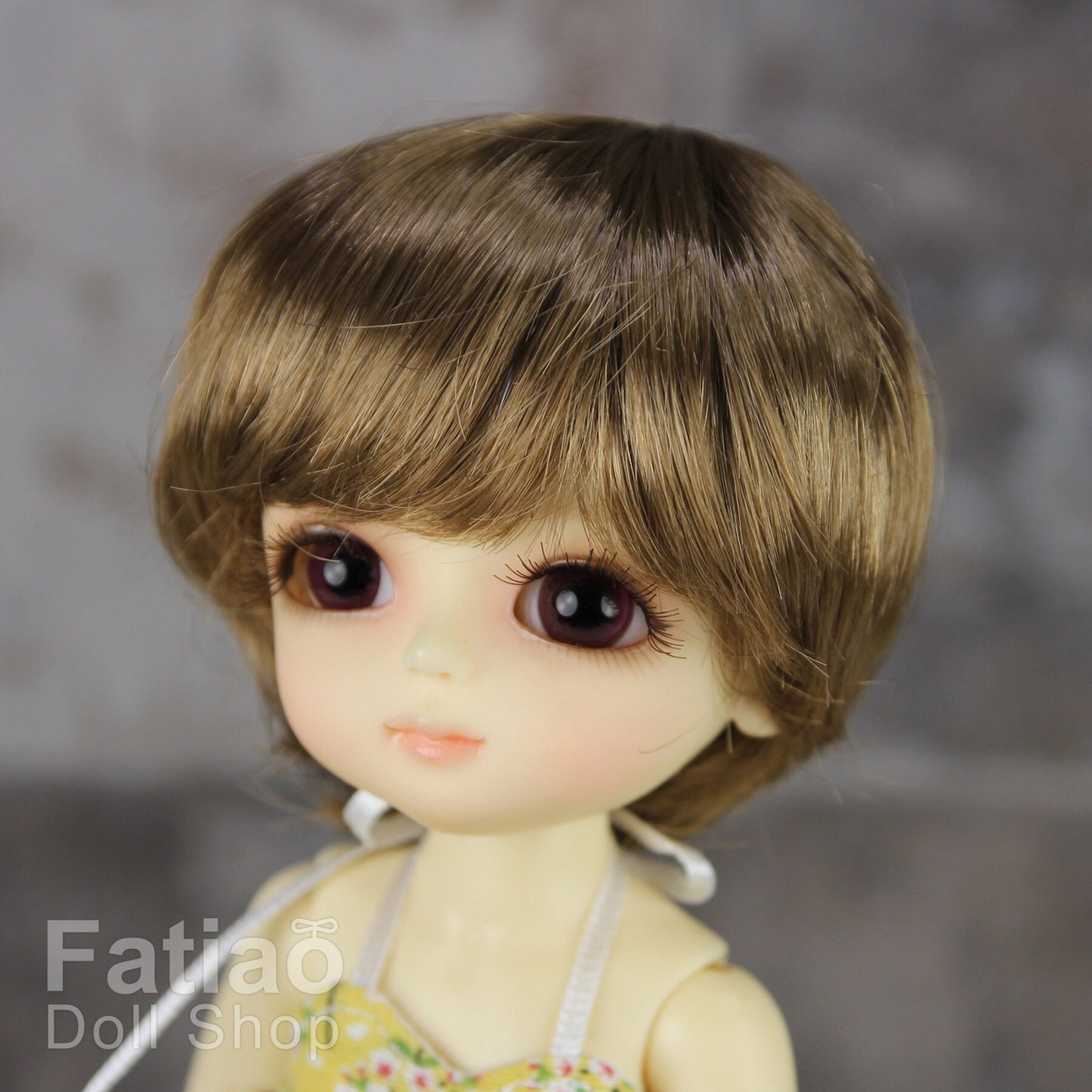 Fatiao - BJD Dollfie Lati Yellow Pukifee 5-6" Angel Doll Wig Latte