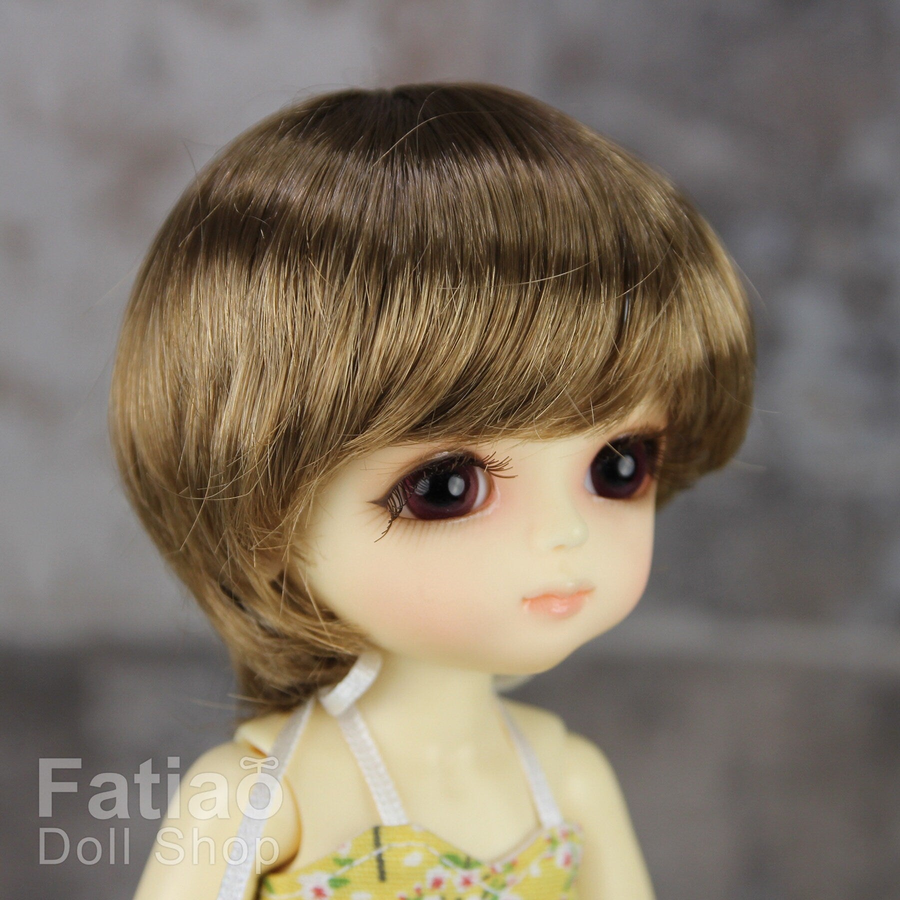 Fatiao - BJD Dollfie Lati Yellow Pukifee 5-6" Angel Doll Wig Latte