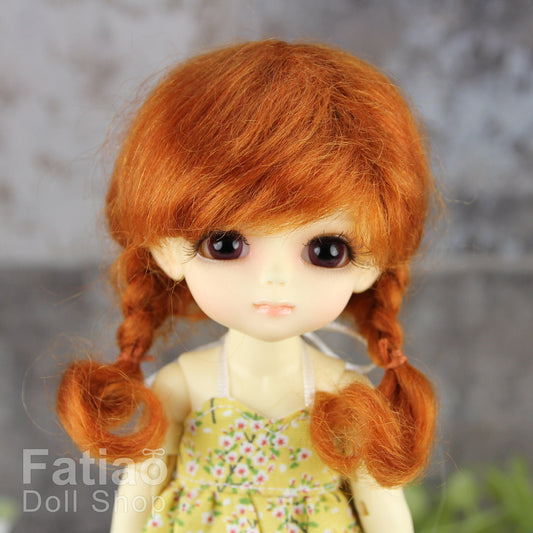 Fatiao - BJD Dollfie Lati Yellow Pukifee 5-6 inch Mohair Doll Wig - Carrot