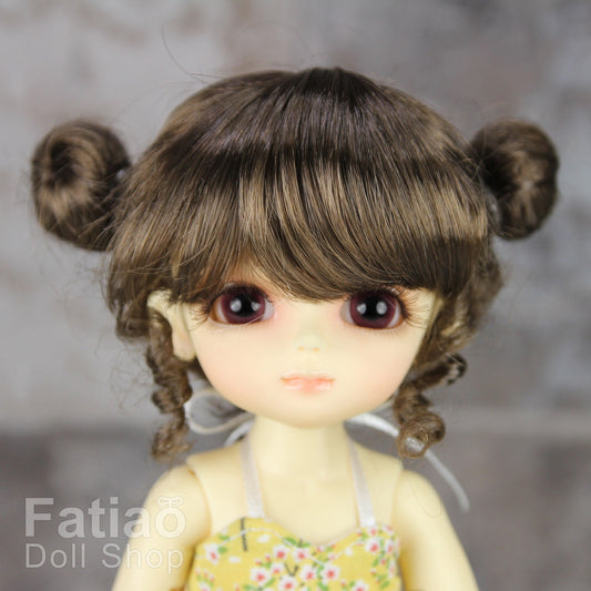 Fatiao - BJD Dollfie Lati Yellow Pukifee 5-6" Doll Wig - umber