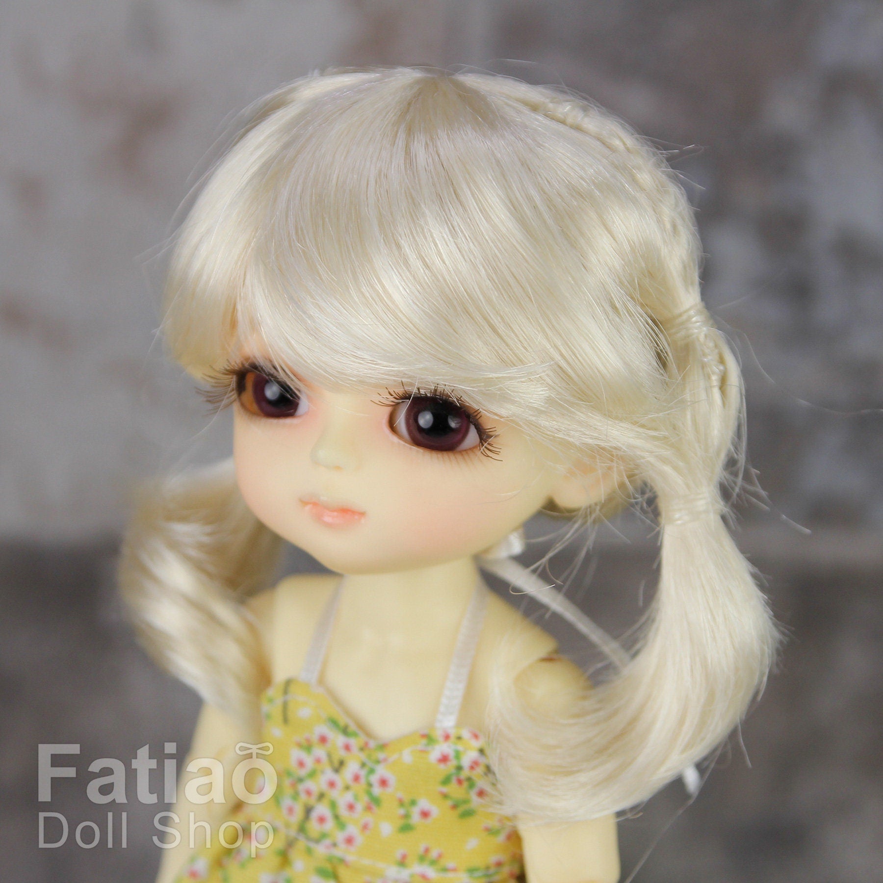 Fatiao - BJD Dollfie Lati Yellow Pukifee 5-6" Angel Doll Wig - Blonde