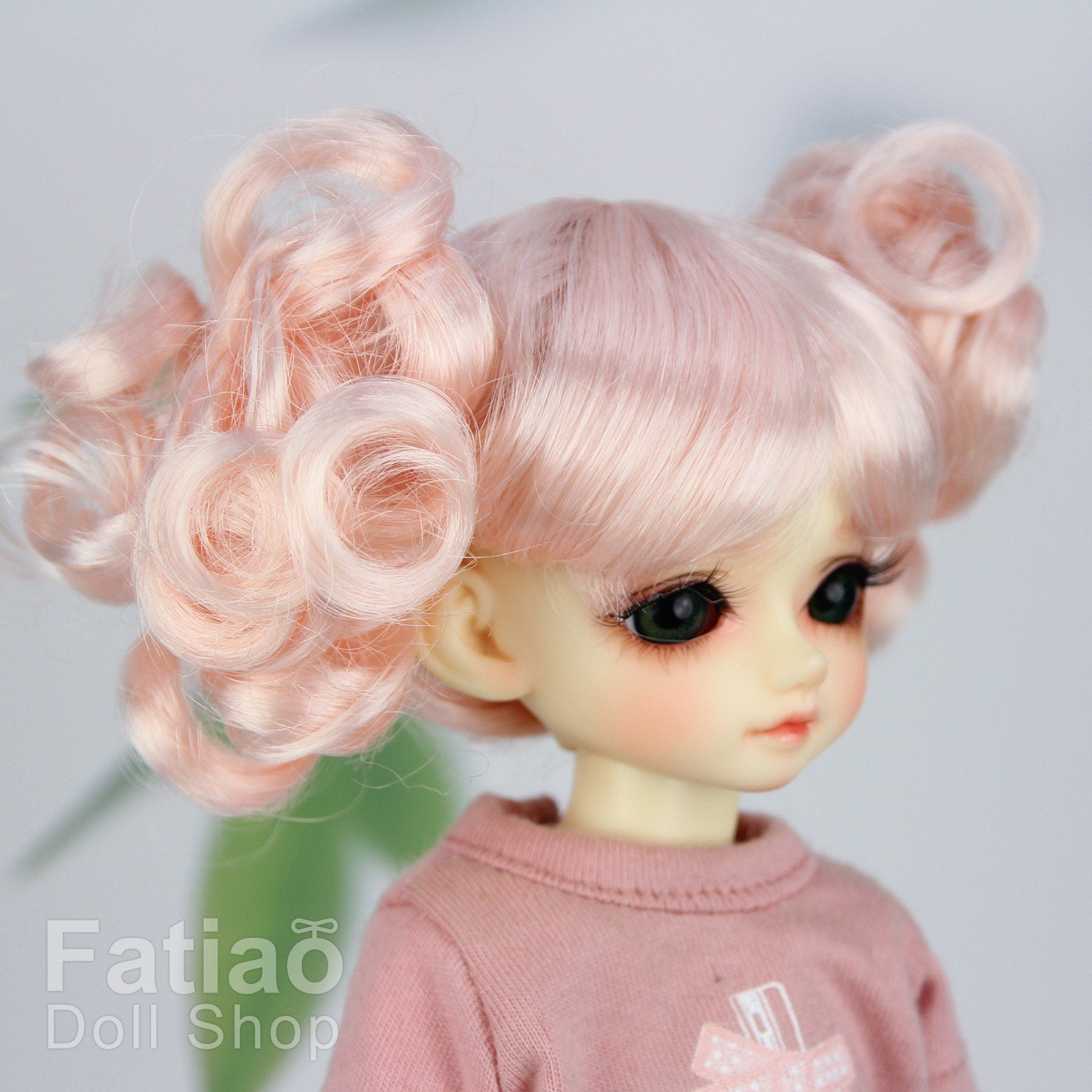 Fatiao - New Dolls Wig Dollfie Yo-SD 1/6 BJD 6-7" size - Light Pink