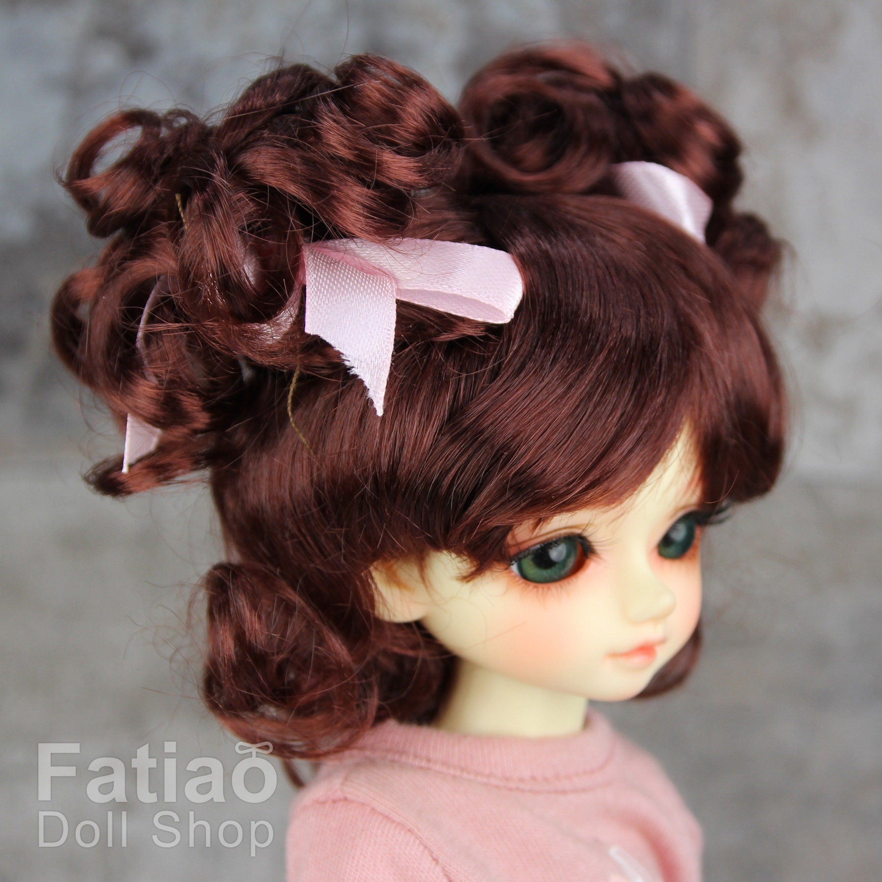 Fatiao - New Dolls Wig Dollfie Yo-SD 1/6 BJD 6-7" size Chocolate